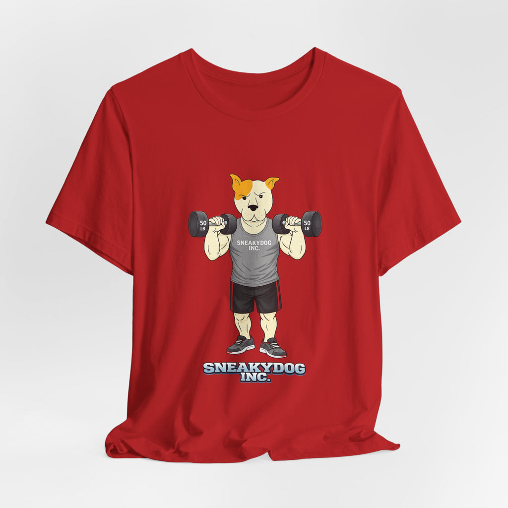 Sneakydog Inc. Workout Grey Graphic — Vintage Short Sleeve T-Shirt