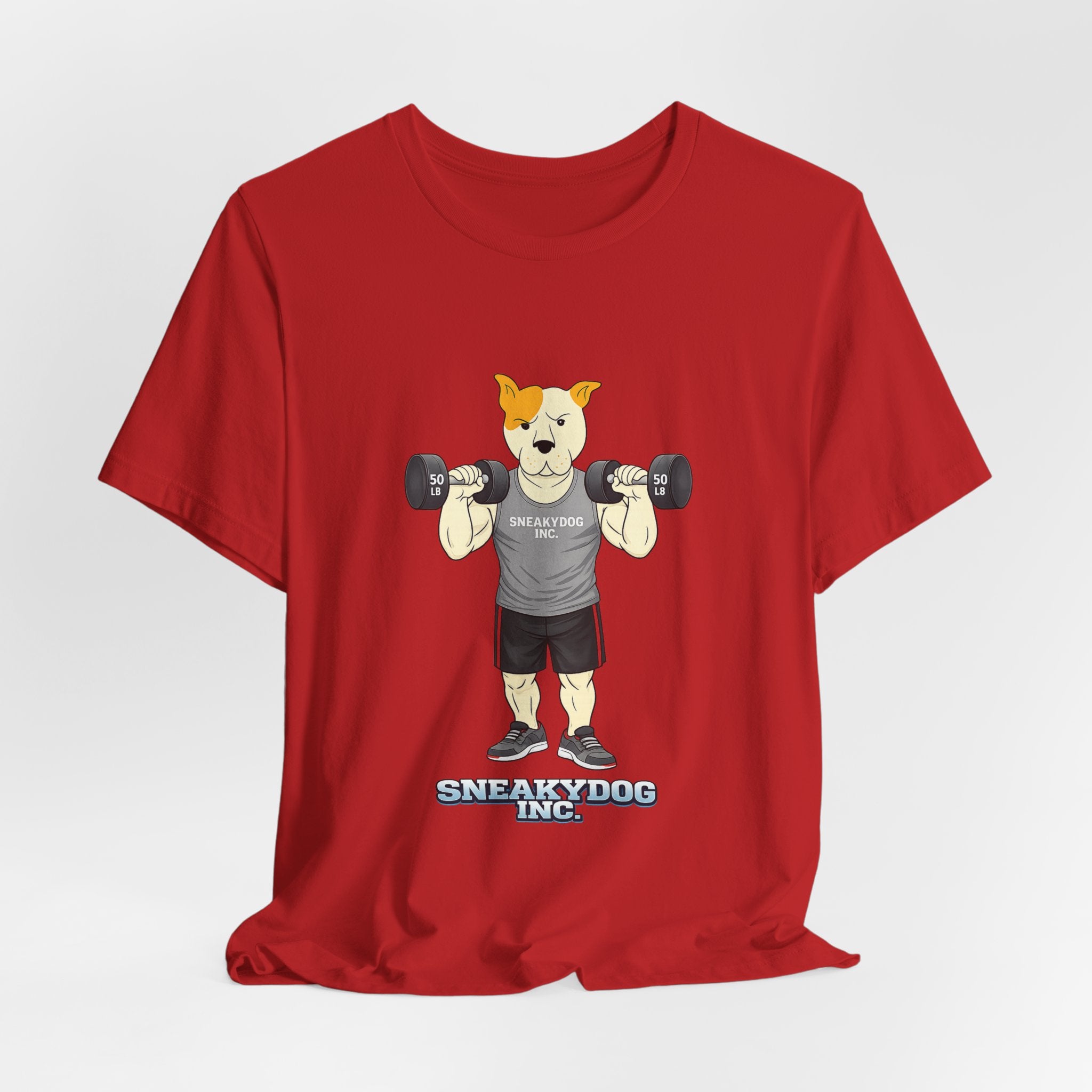 Sneakydog Inc. Workout Grey Graphic — Vintage Short Sleeve T-Shirt