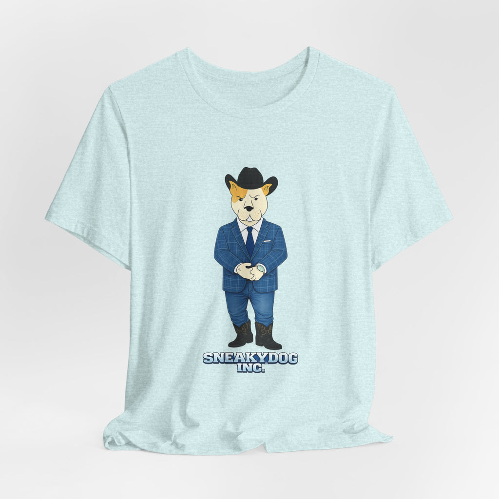 Sneakydog Inc. Cowboy Suit Graphic — Vintage Short Sleeve T-Shirt