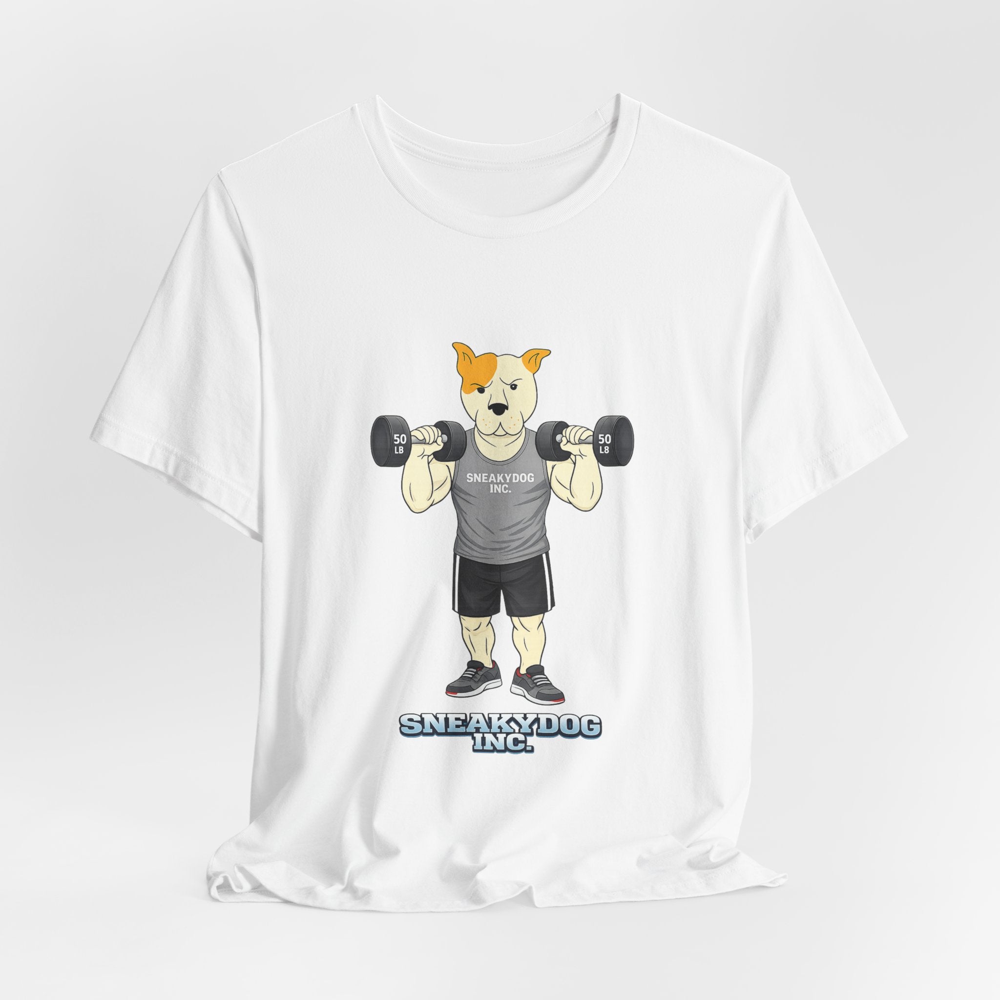 Sneakydog Inc. Workout Grey Graphic — Vintage Short Sleeve T-Shirt