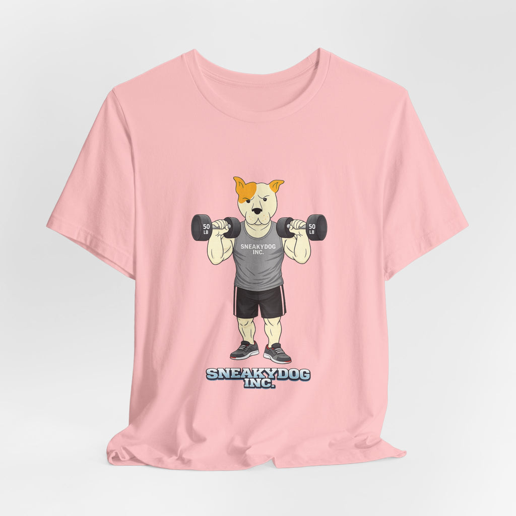 Sneakydog Inc. Workout Grey Graphic — Vintage Short Sleeve T-Shirt