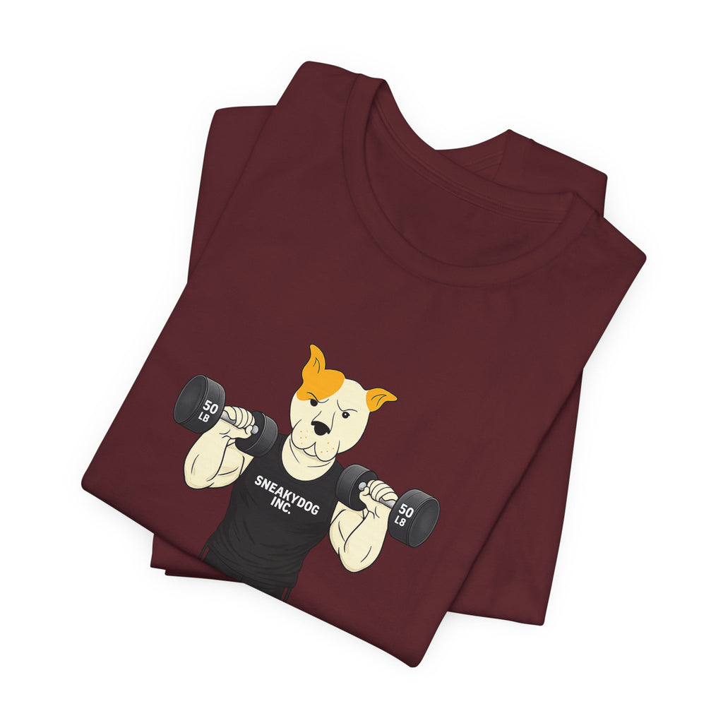 Sneakydog Inc. Workout Black Graphic — Vintage Short Sleeve T-Shirt