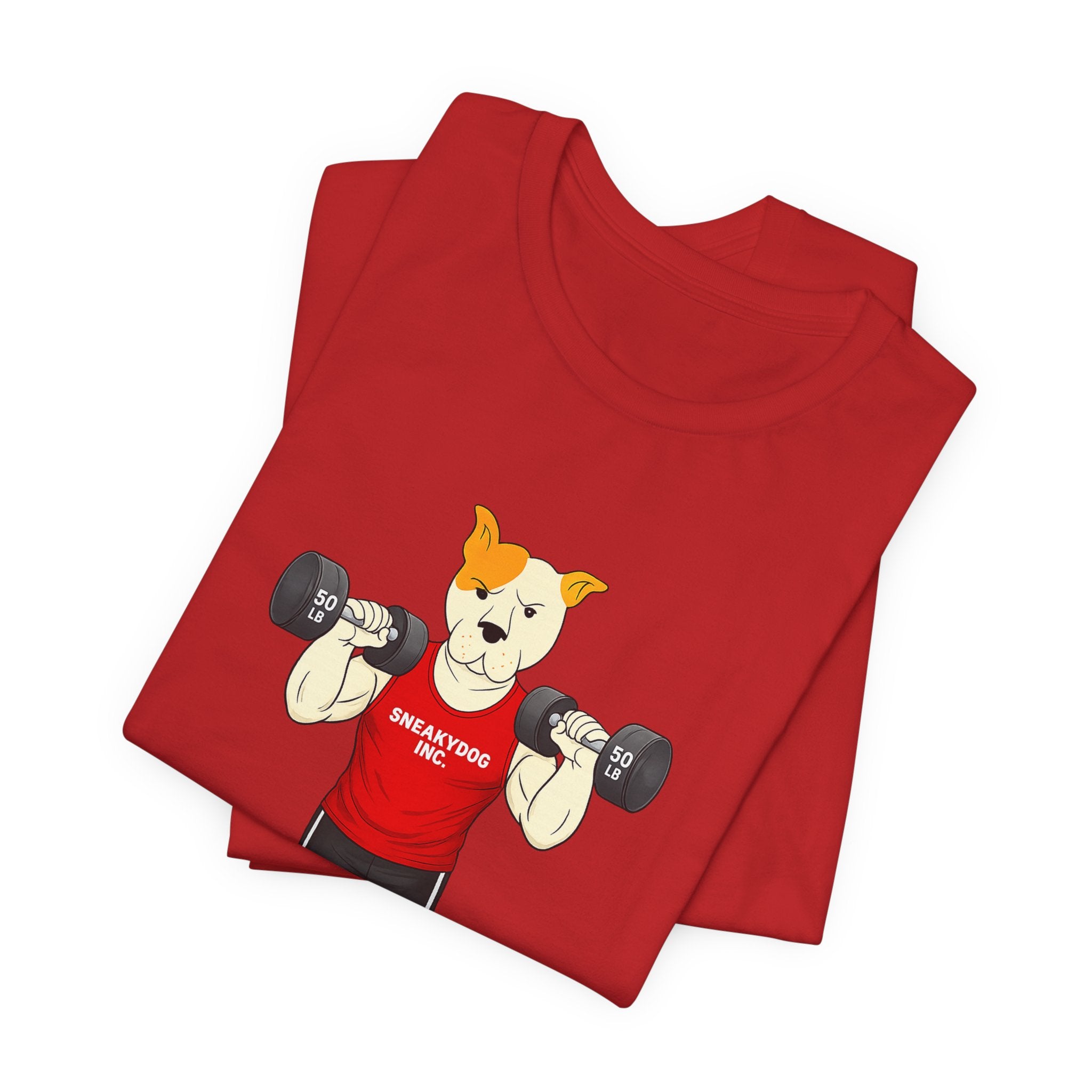 Sneakydog Inc. Workout Red Graphic — Vintage Short Sleeve T-Shirt