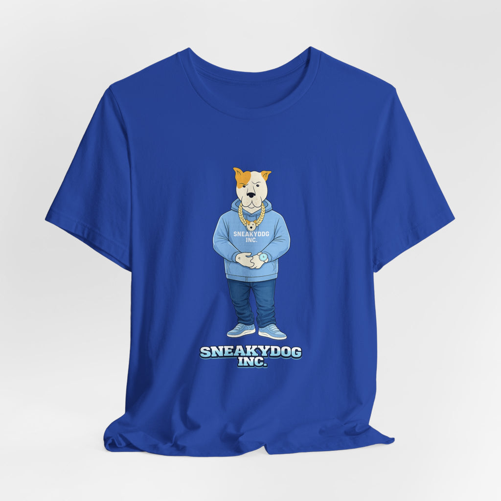Sneakydog Inc. Carolina Blue Hoodie Graphic Tee — Vintage Short Sleeve T-Shirt