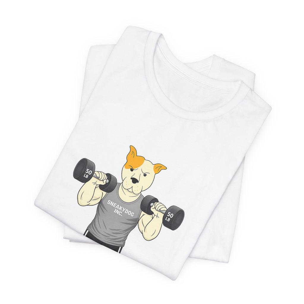 Sneakydog Inc. Workout Grey Graphic — Vintage Short Sleeve T-Shirt