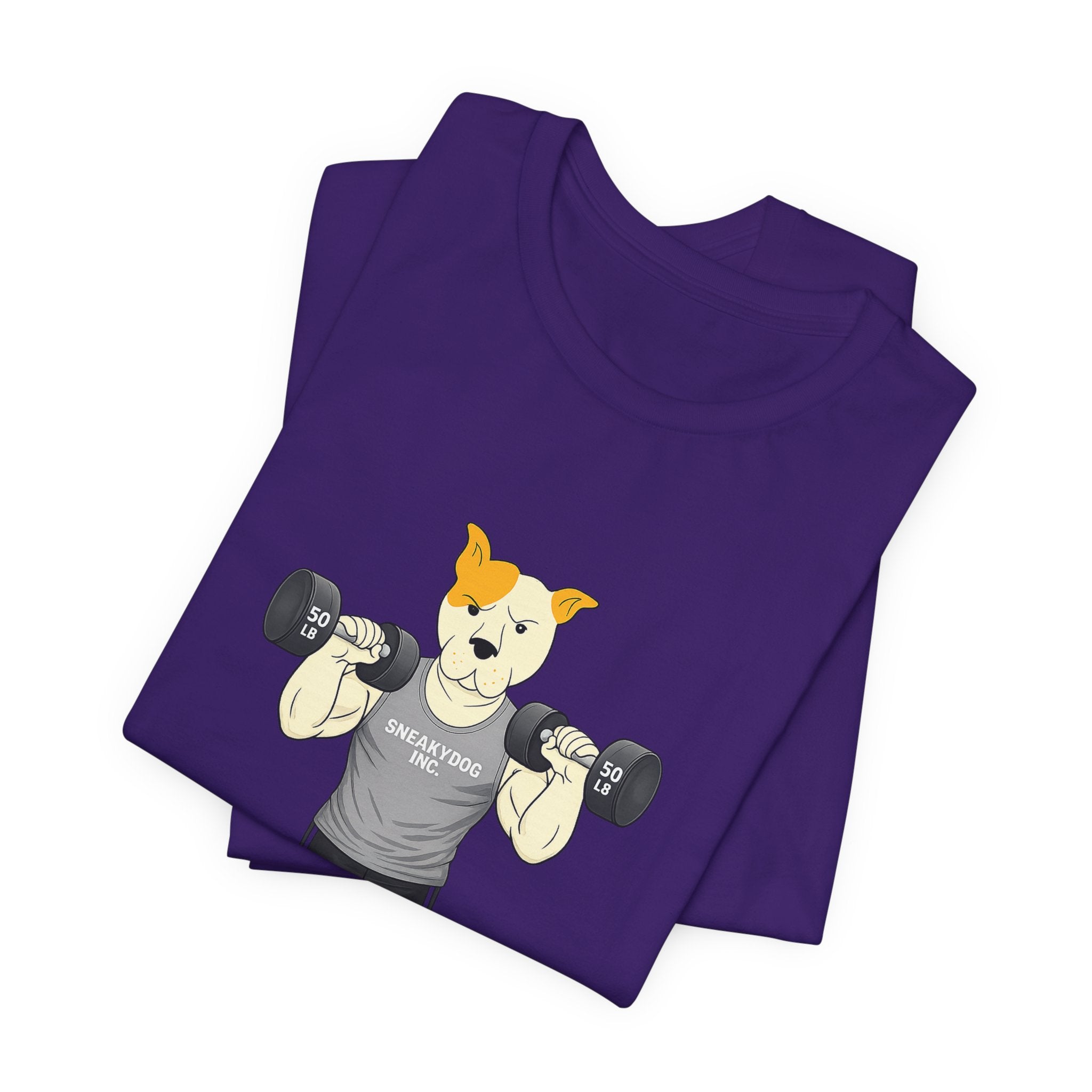 Sneakydog Inc. Workout Grey Graphic — Vintage Short Sleeve T-Shirt