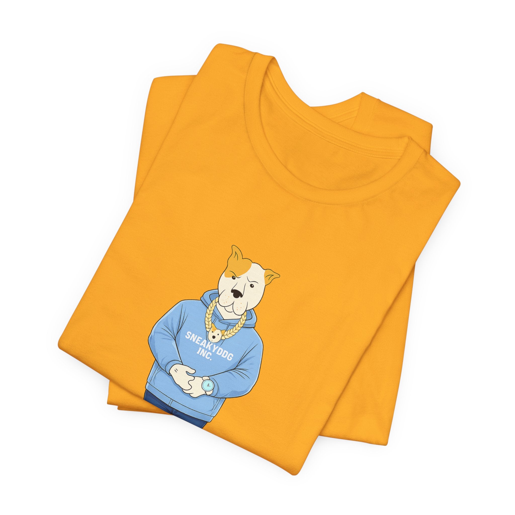 Sneakydog Inc. Carolina Blue Hoodie Graphic Tee — Vintage Short Sleeve T-Shirt