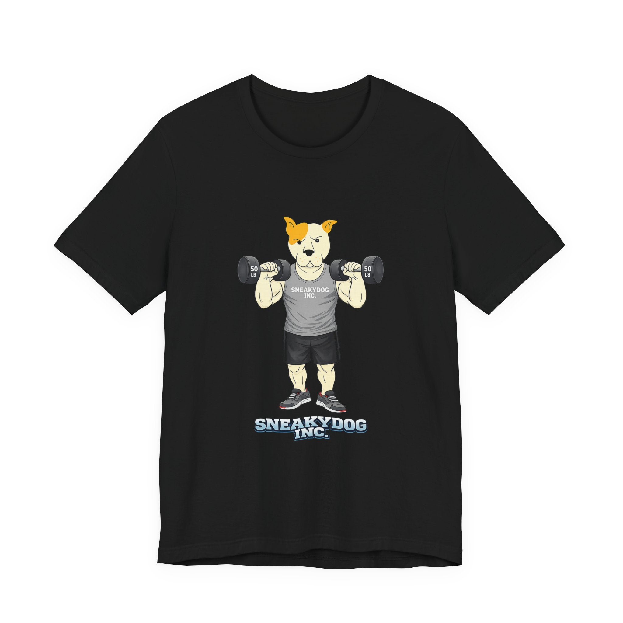 Sneakydog Inc. Workout Grey Graphic — Vintage Short Sleeve T-Shirt