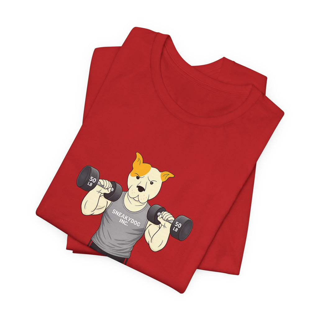Sneakydog Inc. Workout Grey Graphic — Vintage Short Sleeve T-Shirt