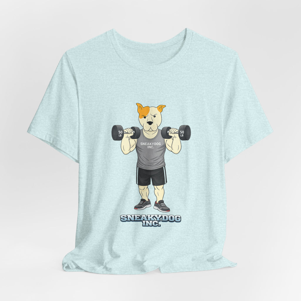 Sneakydog Inc. Workout Grey Graphic — Vintage Short Sleeve T-Shirt