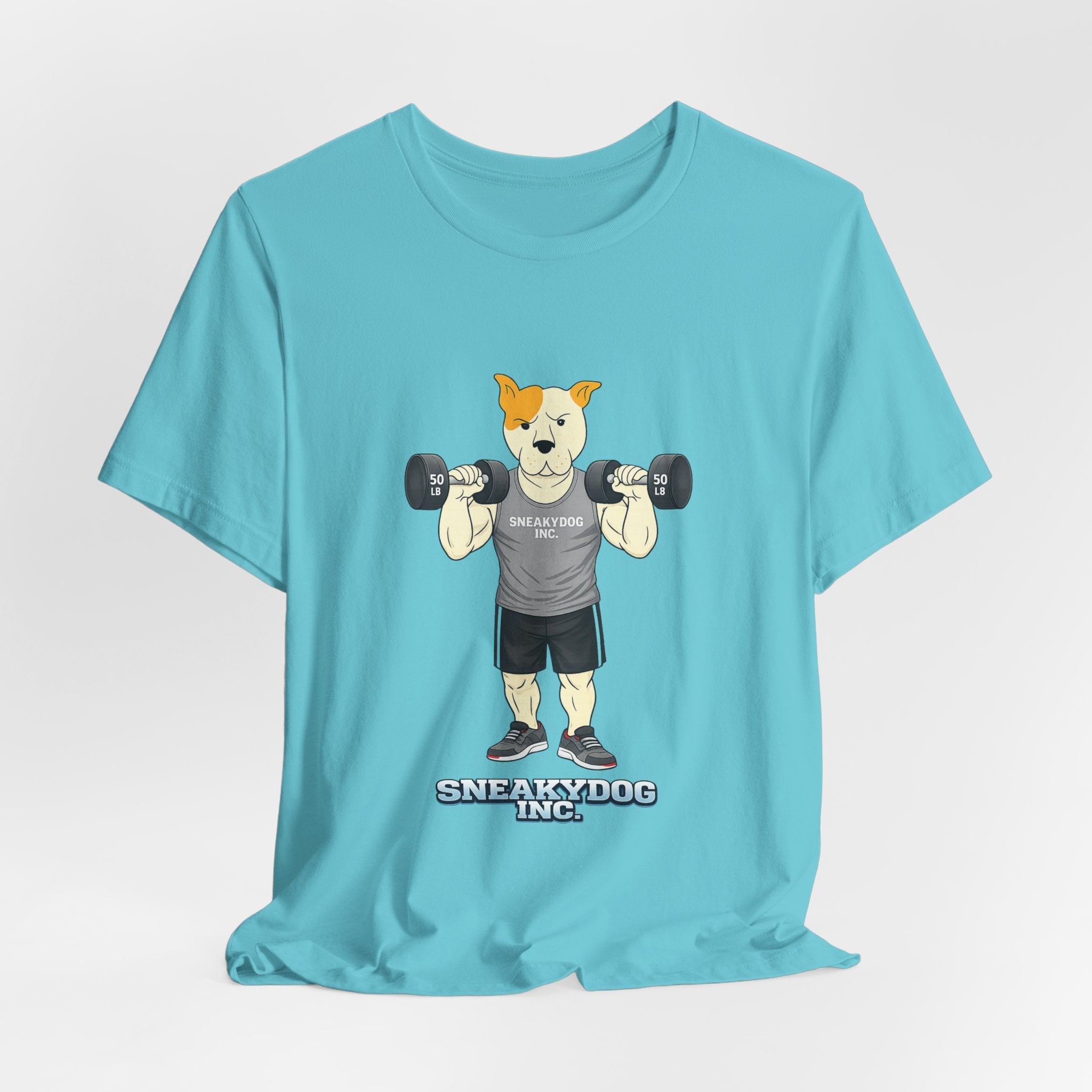 Sneakydog Inc. Workout Grey Graphic — Vintage Short Sleeve T-Shirt