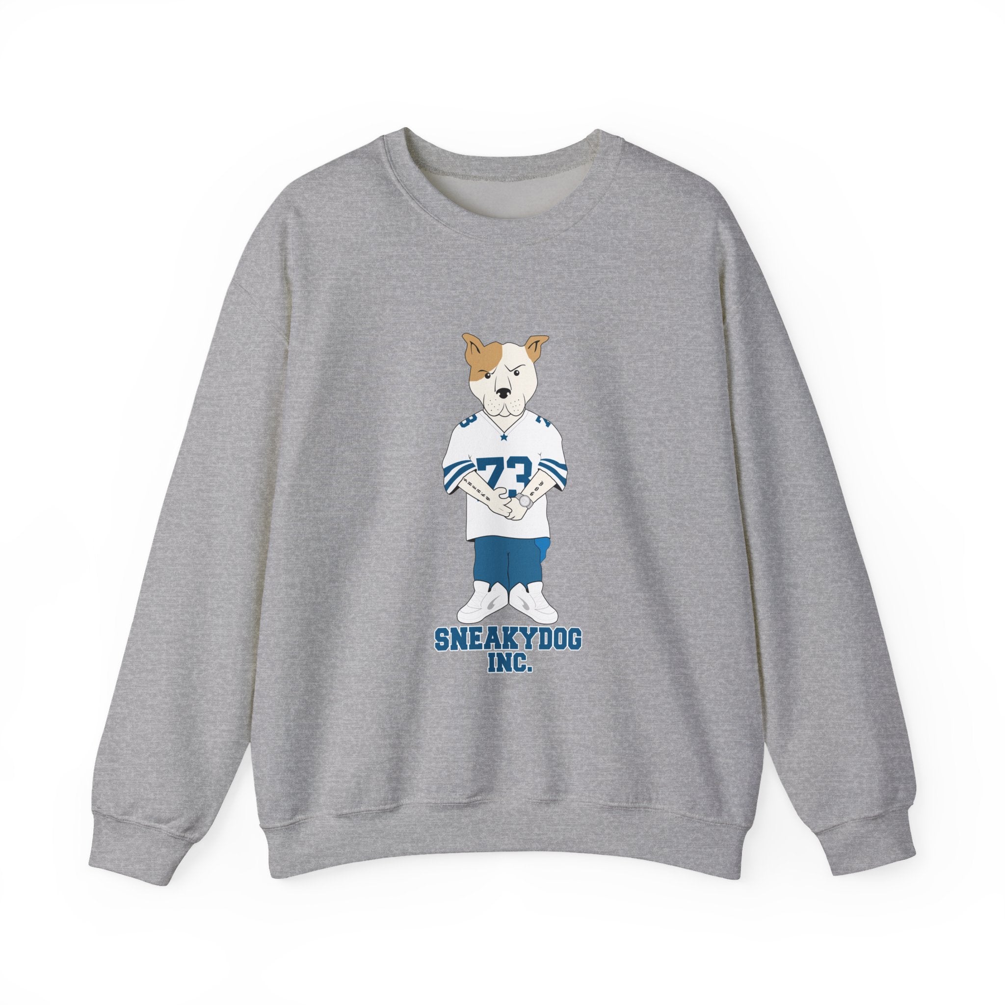 Sneakydog Inc. Football Jersey Crewneck Sweatshirt – Vintage Graphic