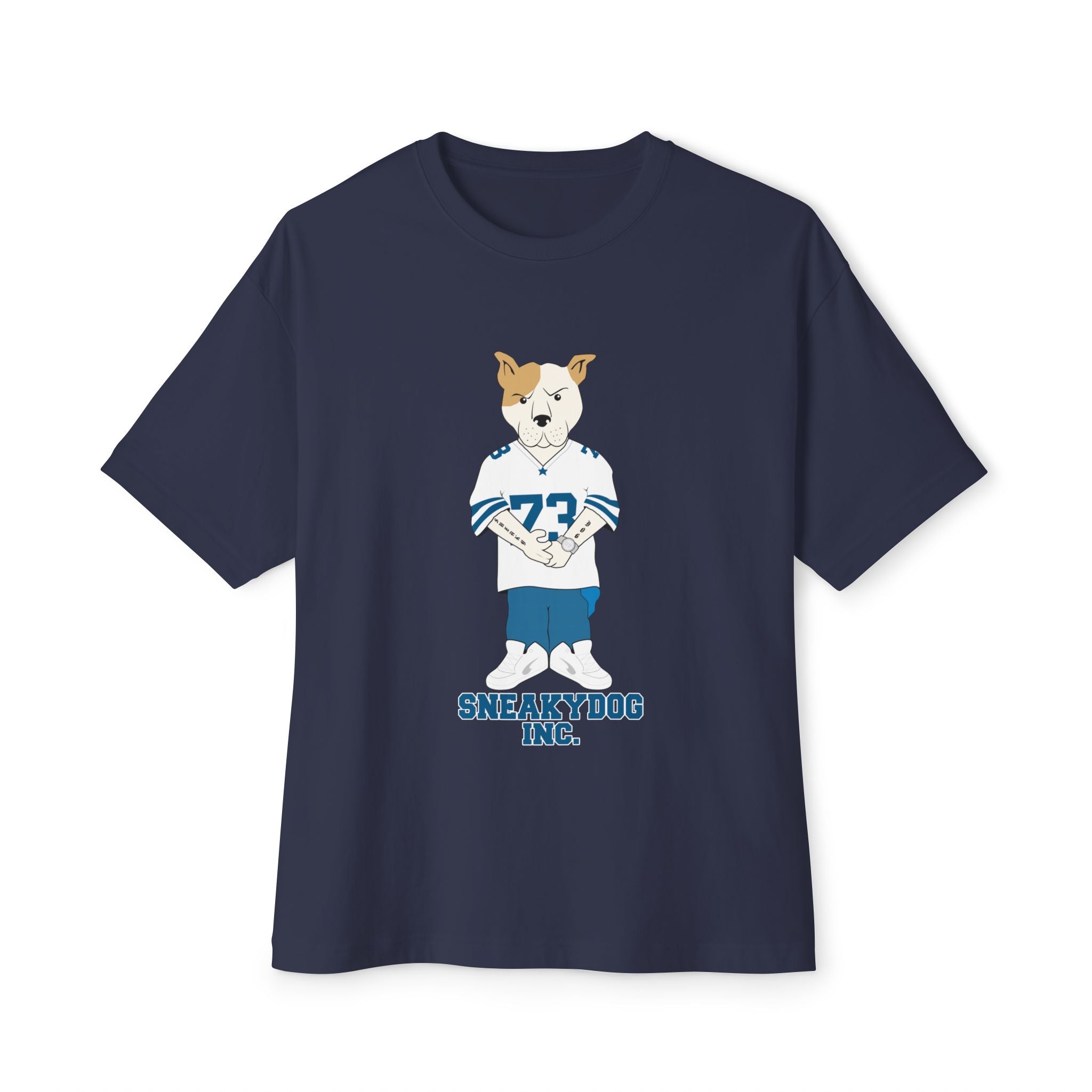 Sneakydog Inc. Football Jersey Graphic — Oversized Boxy Premium T-Shirt