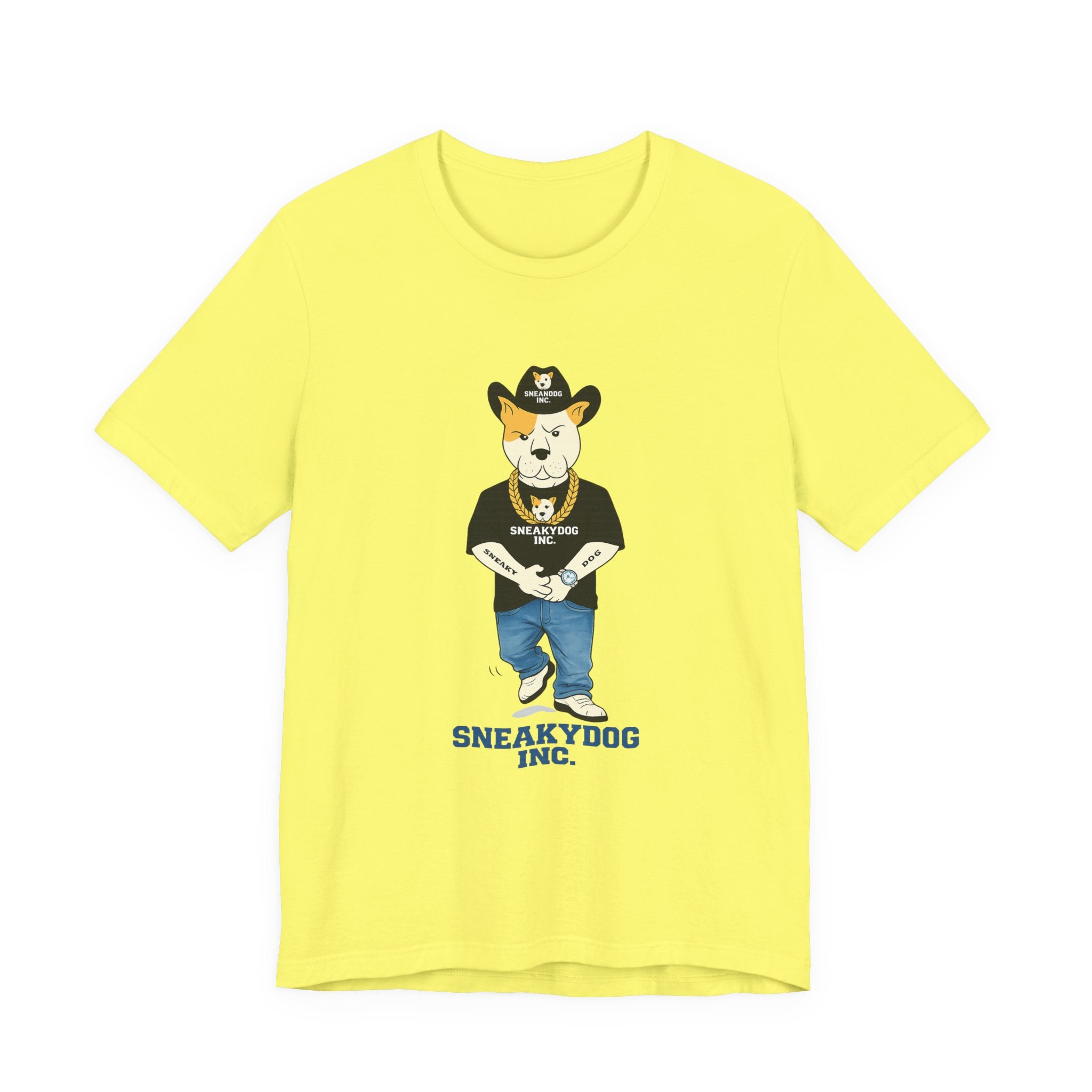 Sneakydog Inc. Cowboy Black Graphic — Vintage Short Sleeve T-Shirt