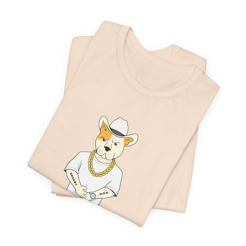 Sneakydog Inc. Cowboy White Graphic — Vintage Short Sleeve T-Shirt