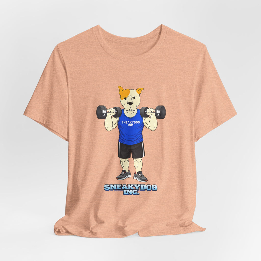 Sneakydog Inc. Workout Blue Graphic — Vintage Short Sleeve T-Shirt