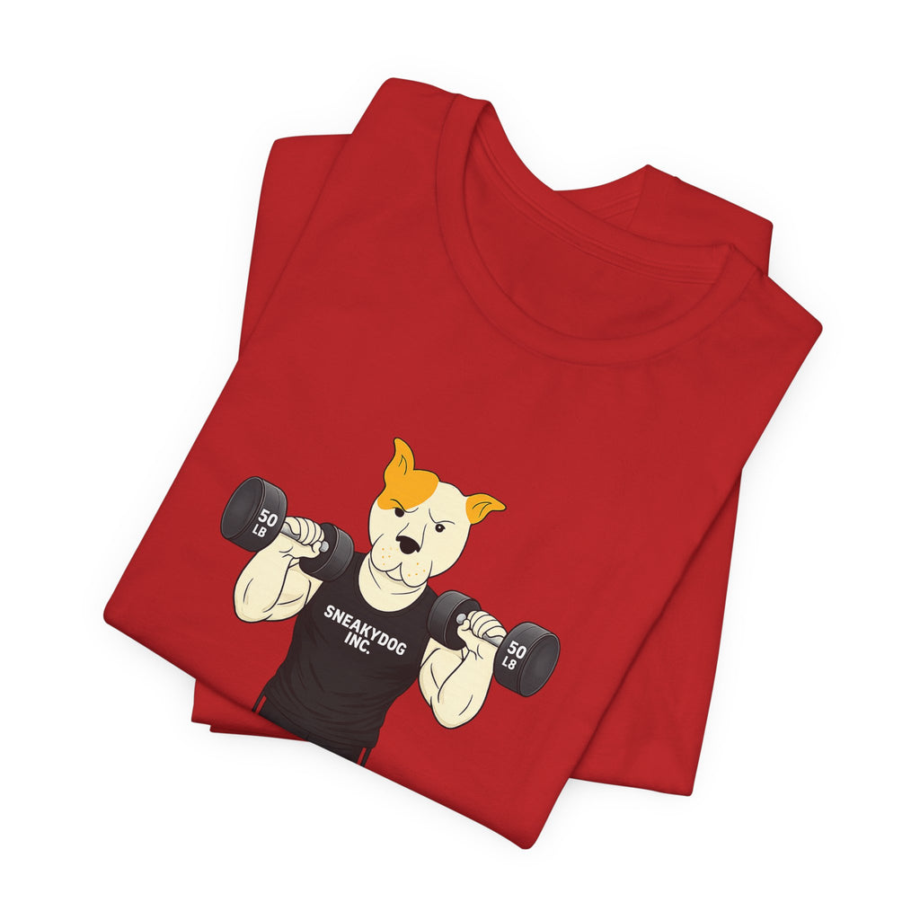 Sneakydog Inc. Workout Black Graphic — Vintage Short Sleeve T-Shirt