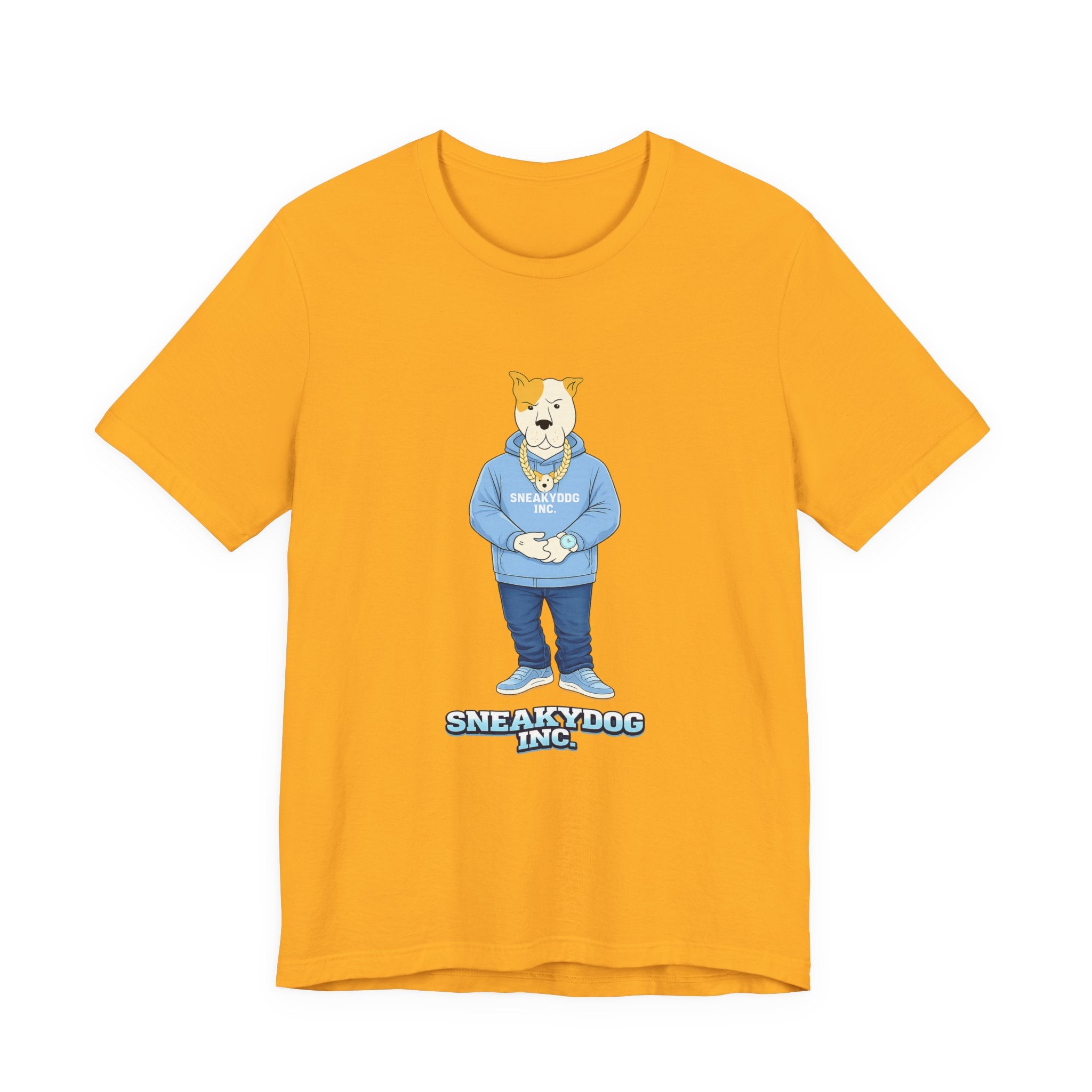 Sneakydog Inc. Carolina Blue Hoodie Graphic Tee — Vintage Short Sleeve T-Shirt