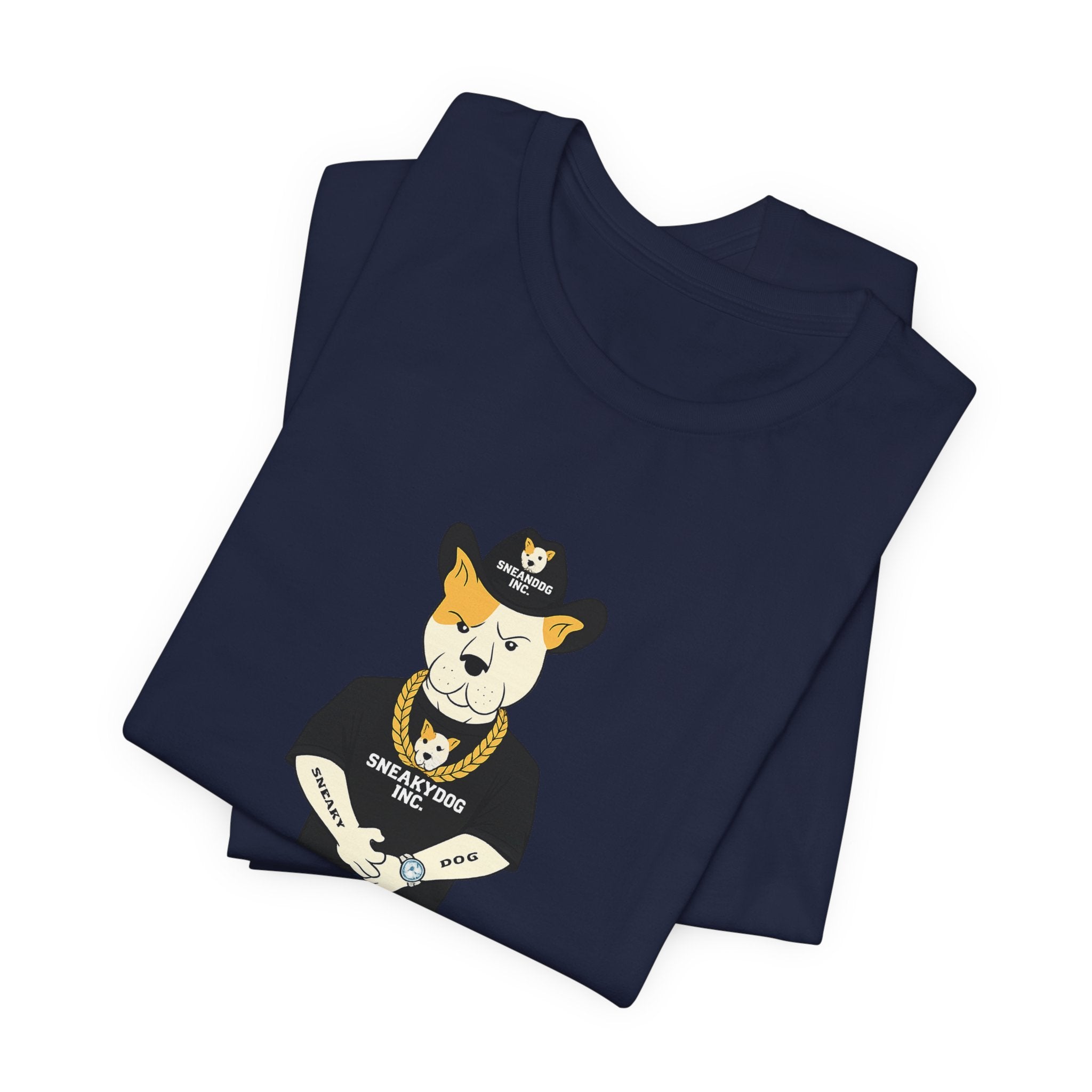 Sneakydog Inc. Cowboy Black Graphic — Vintage Short Sleeve T-Shirt