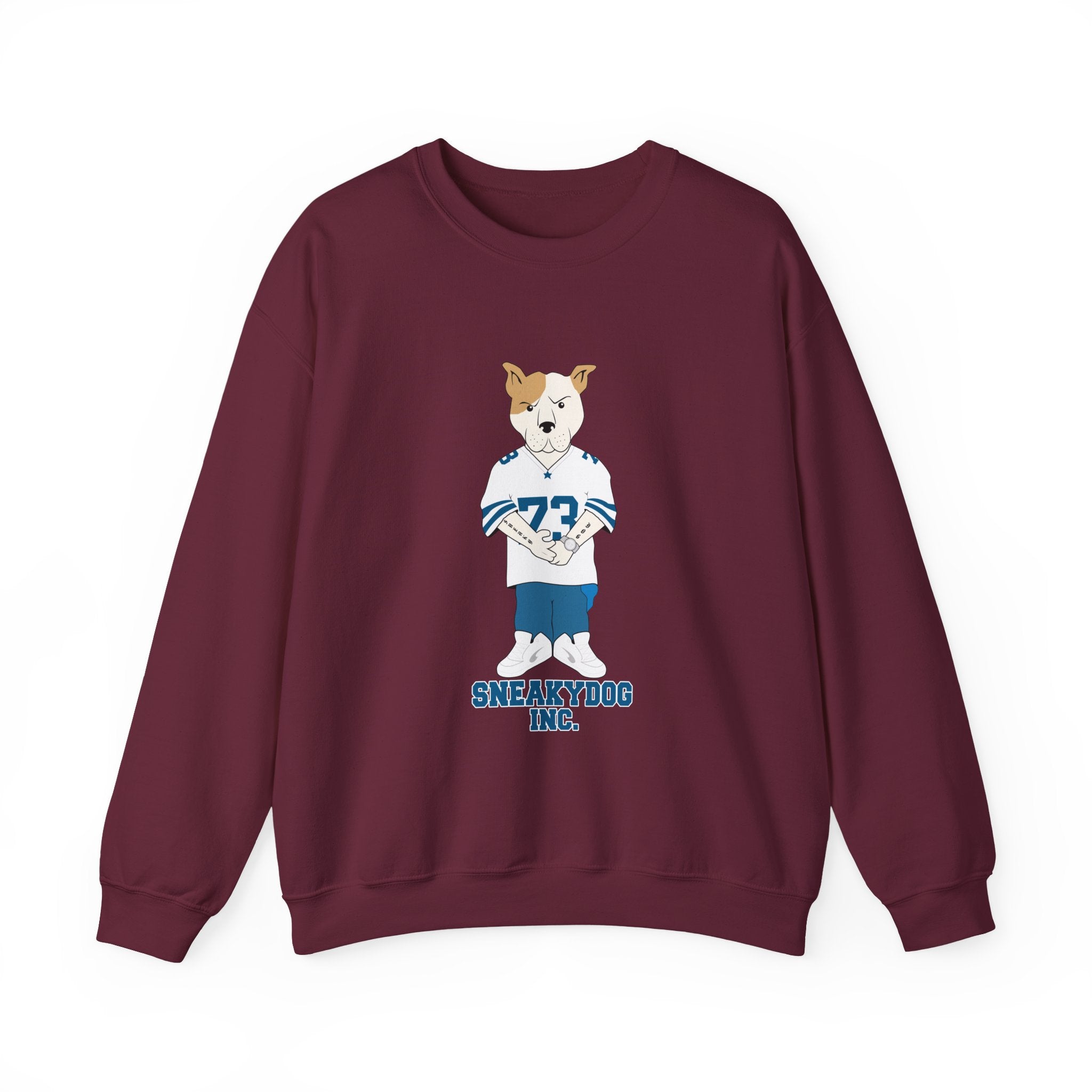 Sneakydog Inc. Football Jersey Crewneck Sweatshirt – Vintage Graphic