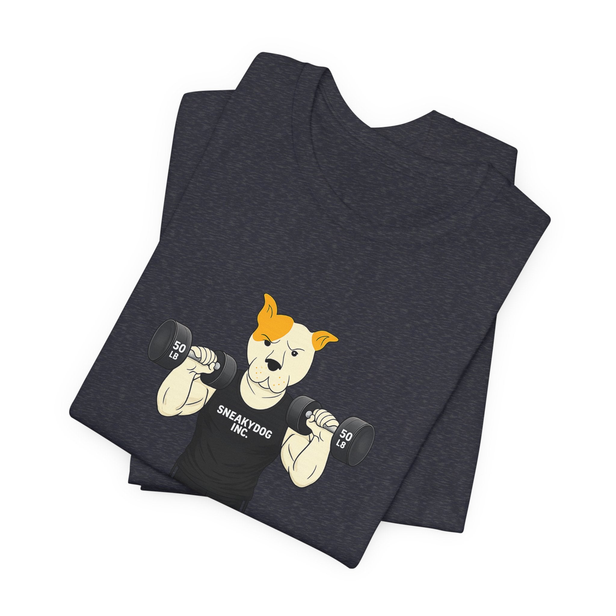 Sneakydog Inc. Workout Black Graphic — Vintage Short Sleeve T-Shirt