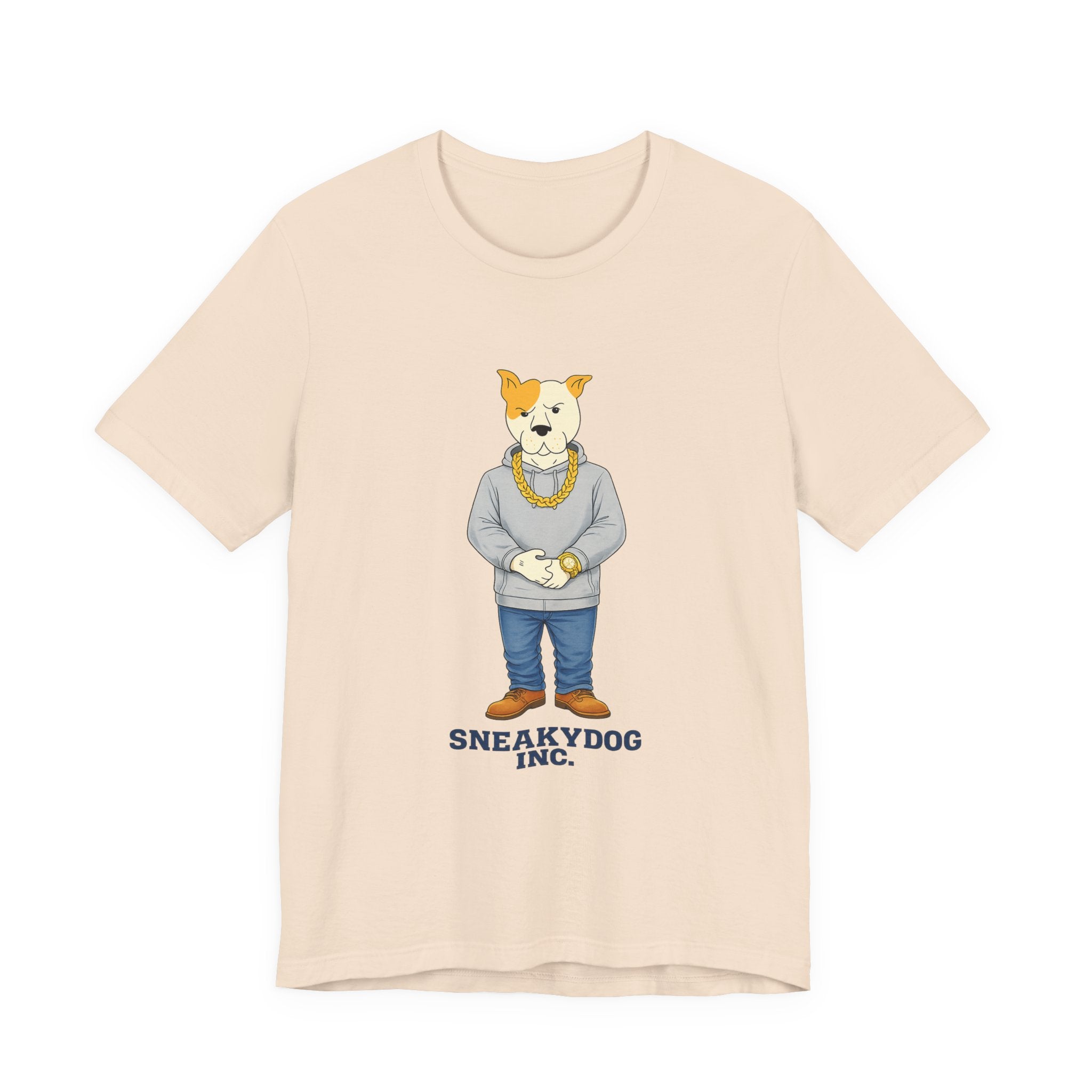 Sneakydog Inc. Grey Hoodie — Vintage Short Sleeve T-Shirt
