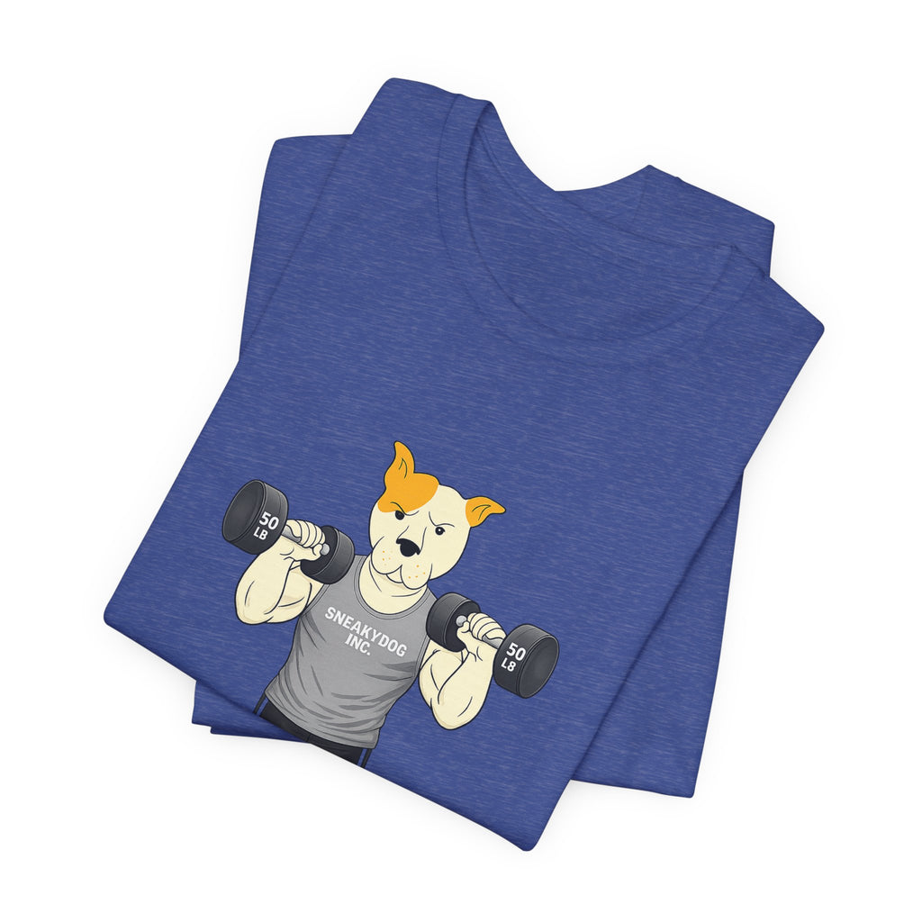 Sneakydog Inc. Workout Grey Graphic — Vintage Short Sleeve T-Shirt