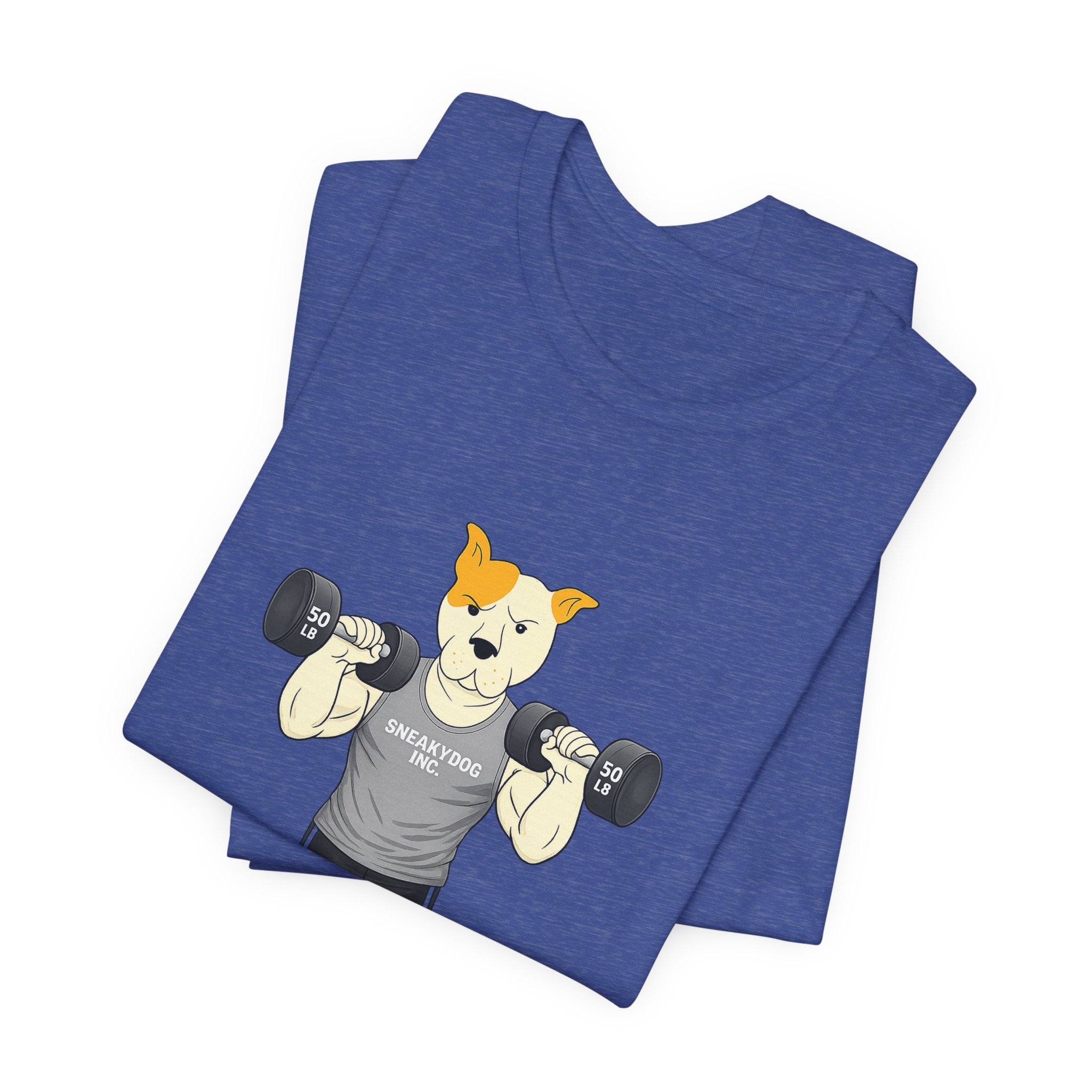 Sneakydog Inc. Workout Grey Graphic — Vintage Short Sleeve T-Shirt