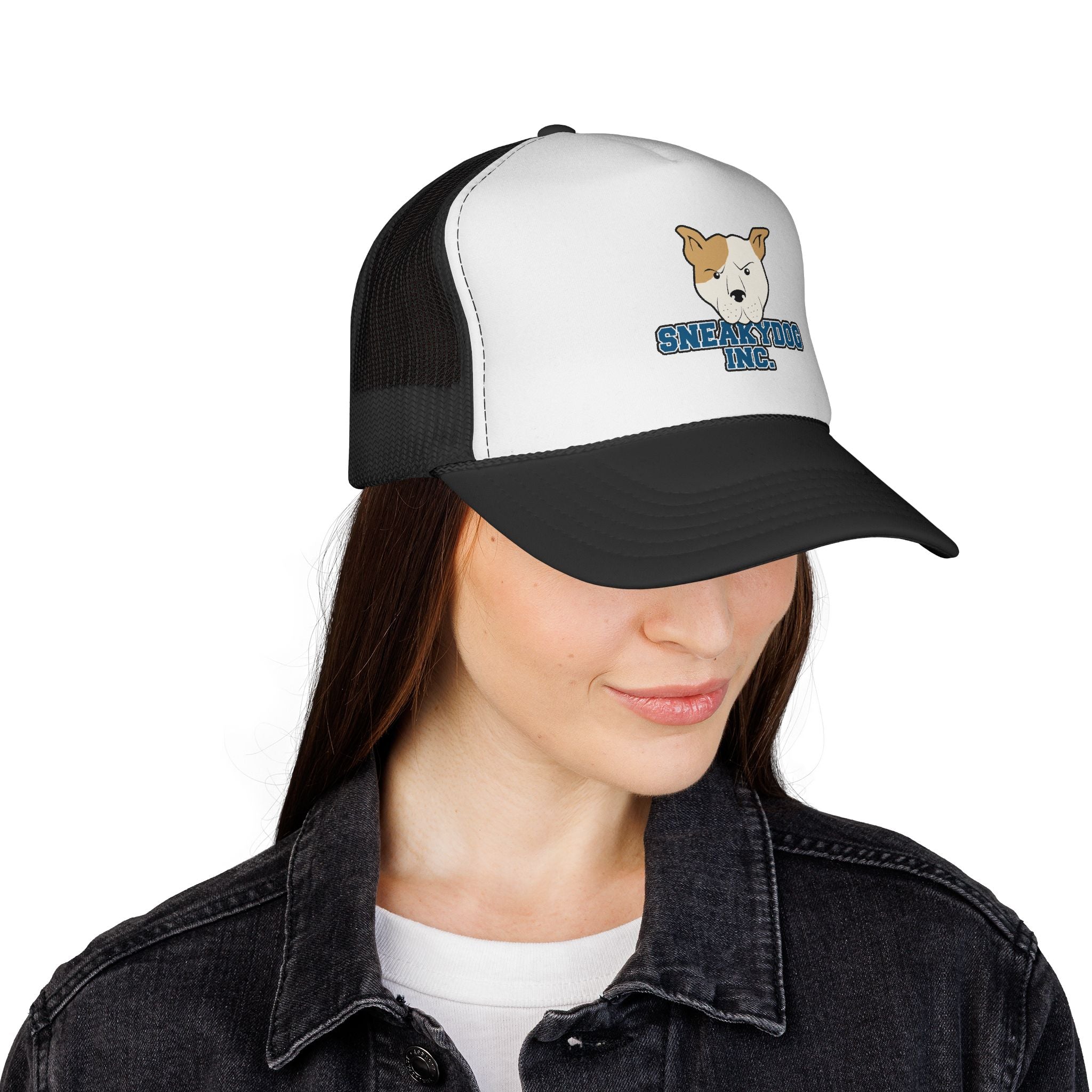 Sneakydog Inc. Trucker Cap — Retro Mesh Hat with Sneakydog Logo