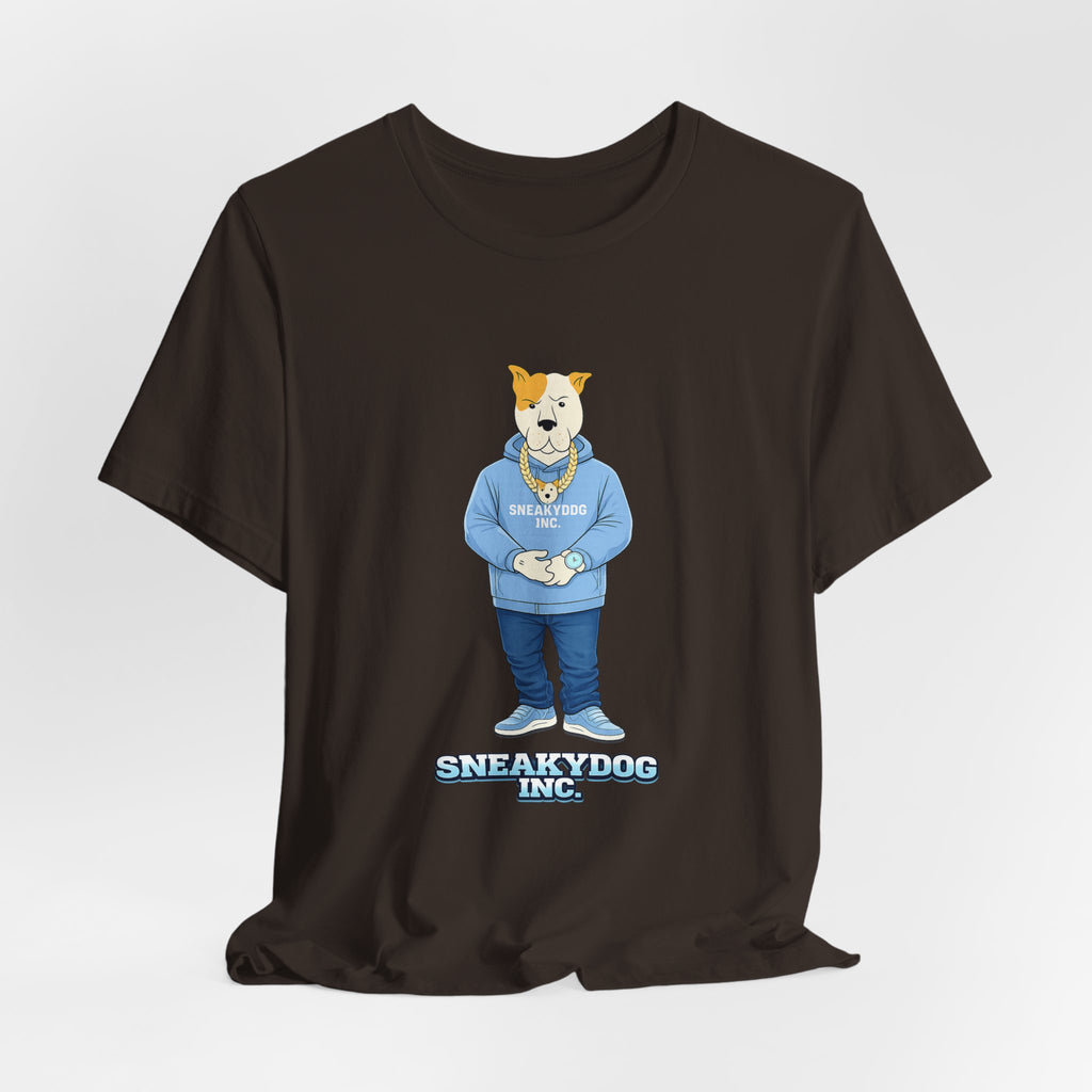 Sneakydog Inc. Carolina Blue Hoodie Graphic Tee — Vintage Short Sleeve T-Shirt