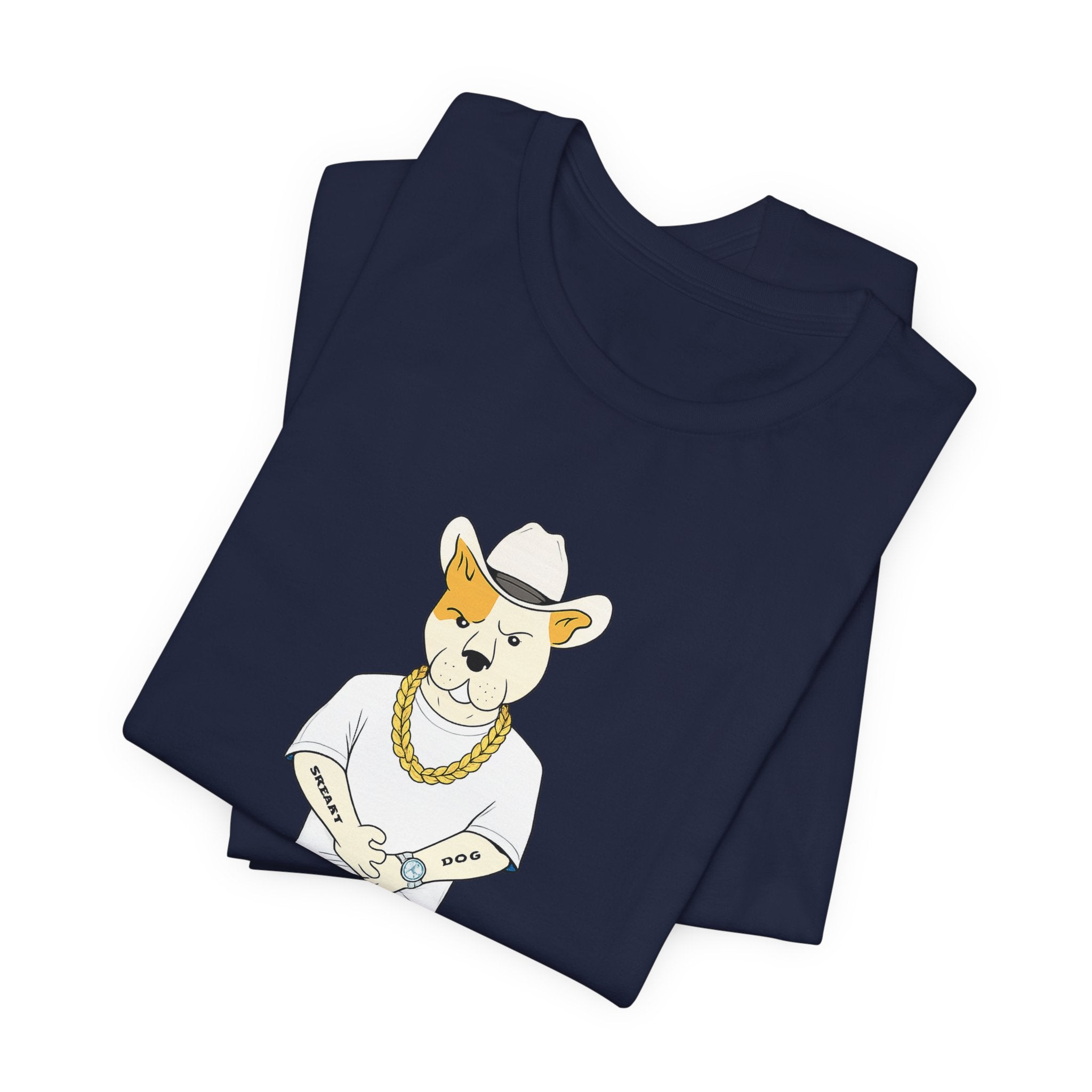 Sneakydog Inc. Cowboy White Graphic — Vintage Short Sleeve T-Shirt