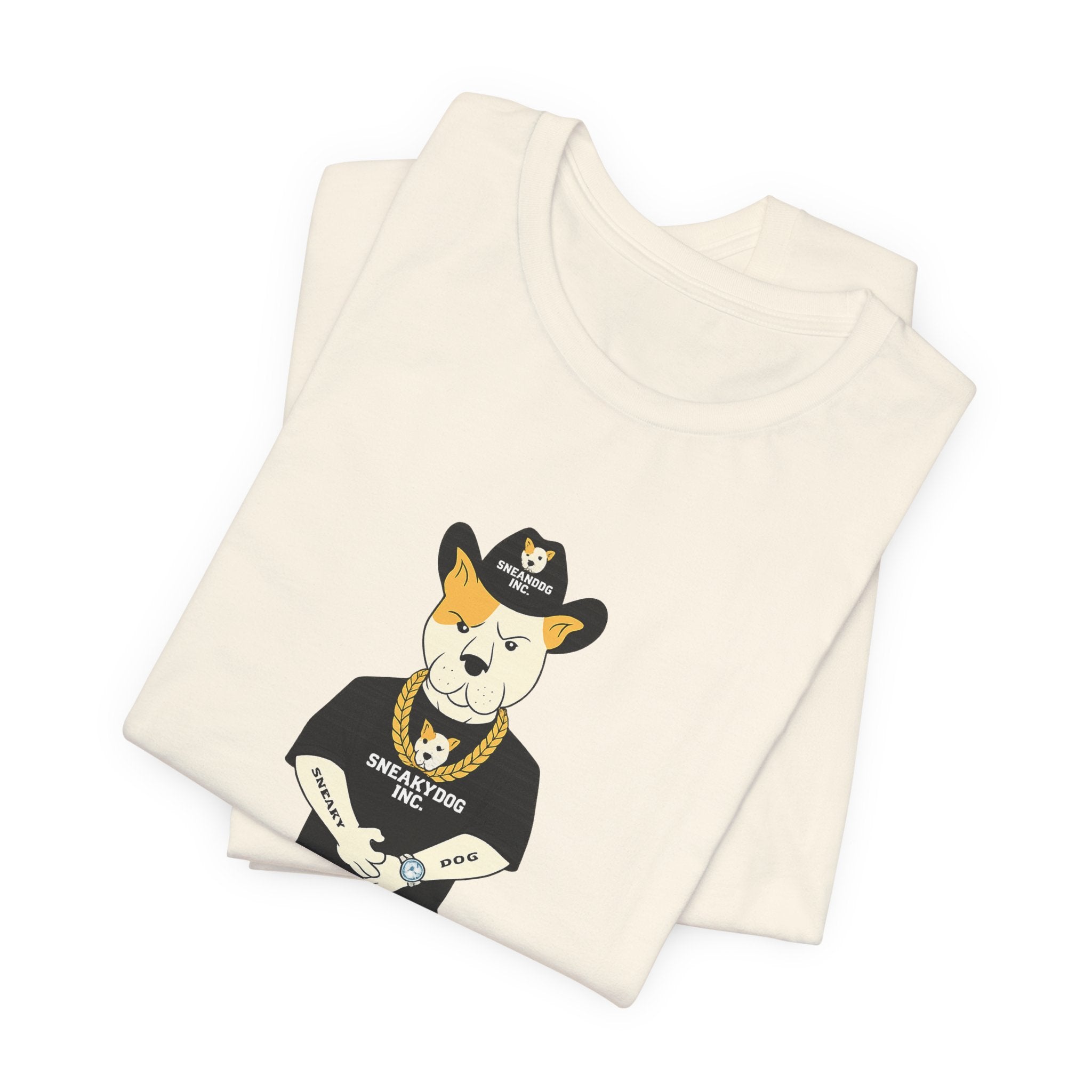 Sneakydog Inc. Cowboy Black Graphic — Vintage Short Sleeve T-Shirt