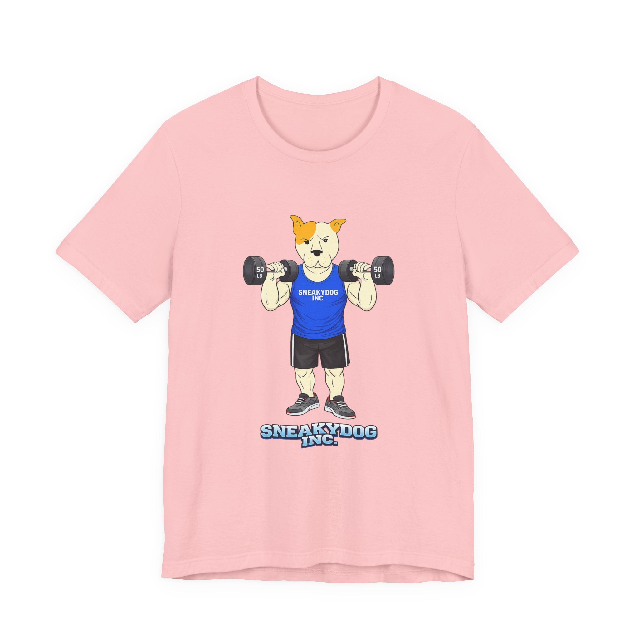 Sneakydog Inc. Workout Blue Graphic — Vintage Short Sleeve T-Shirt