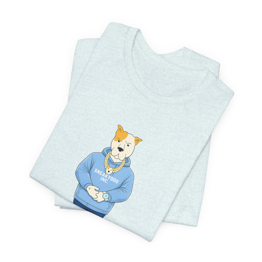 Sneakydog Inc. Carolina Blue Hoodie Graphic Tee — Vintage Short Sleeve T-Shirt