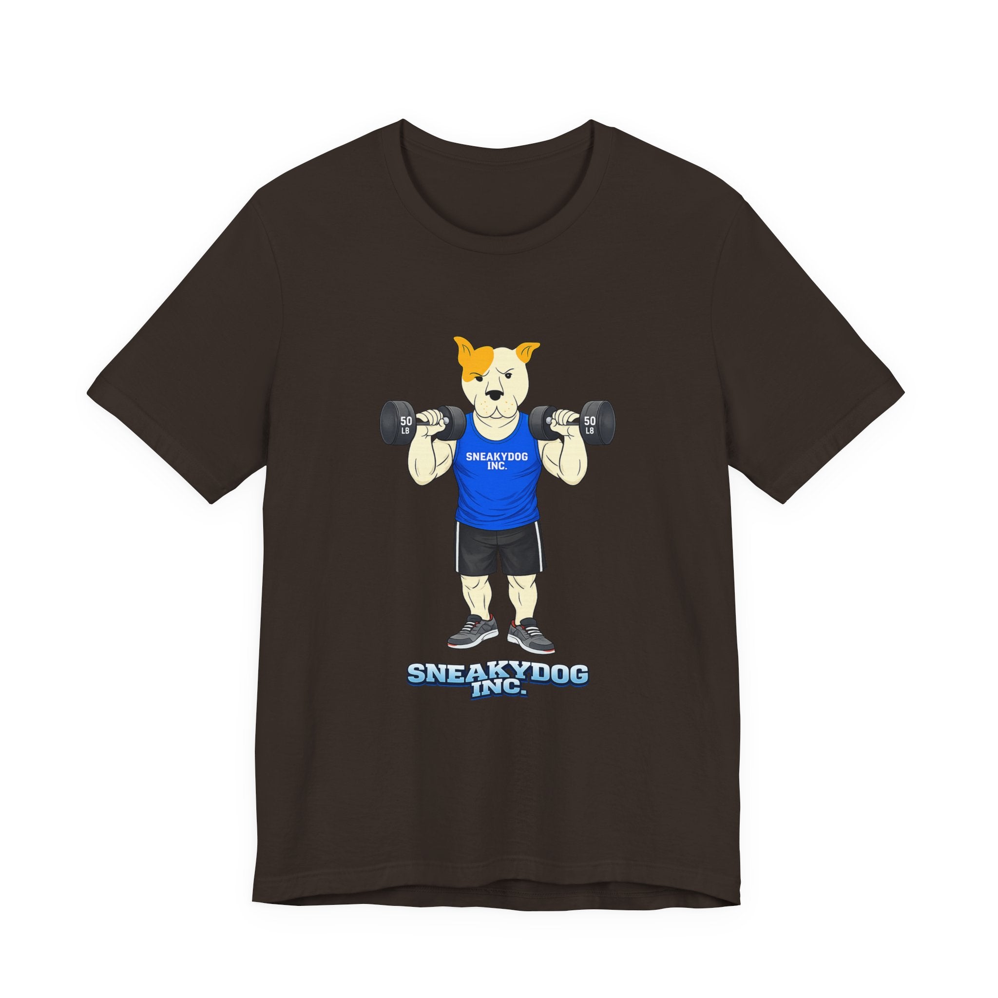 Sneakydog Inc. Workout Blue Graphic — Vintage Short Sleeve T-Shirt