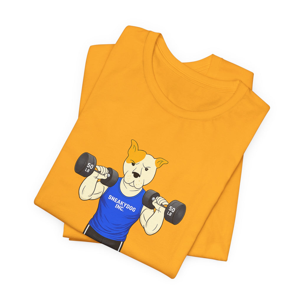 Sneakydog Inc. Workout Blue Graphic — Vintage Short Sleeve T-Shirt