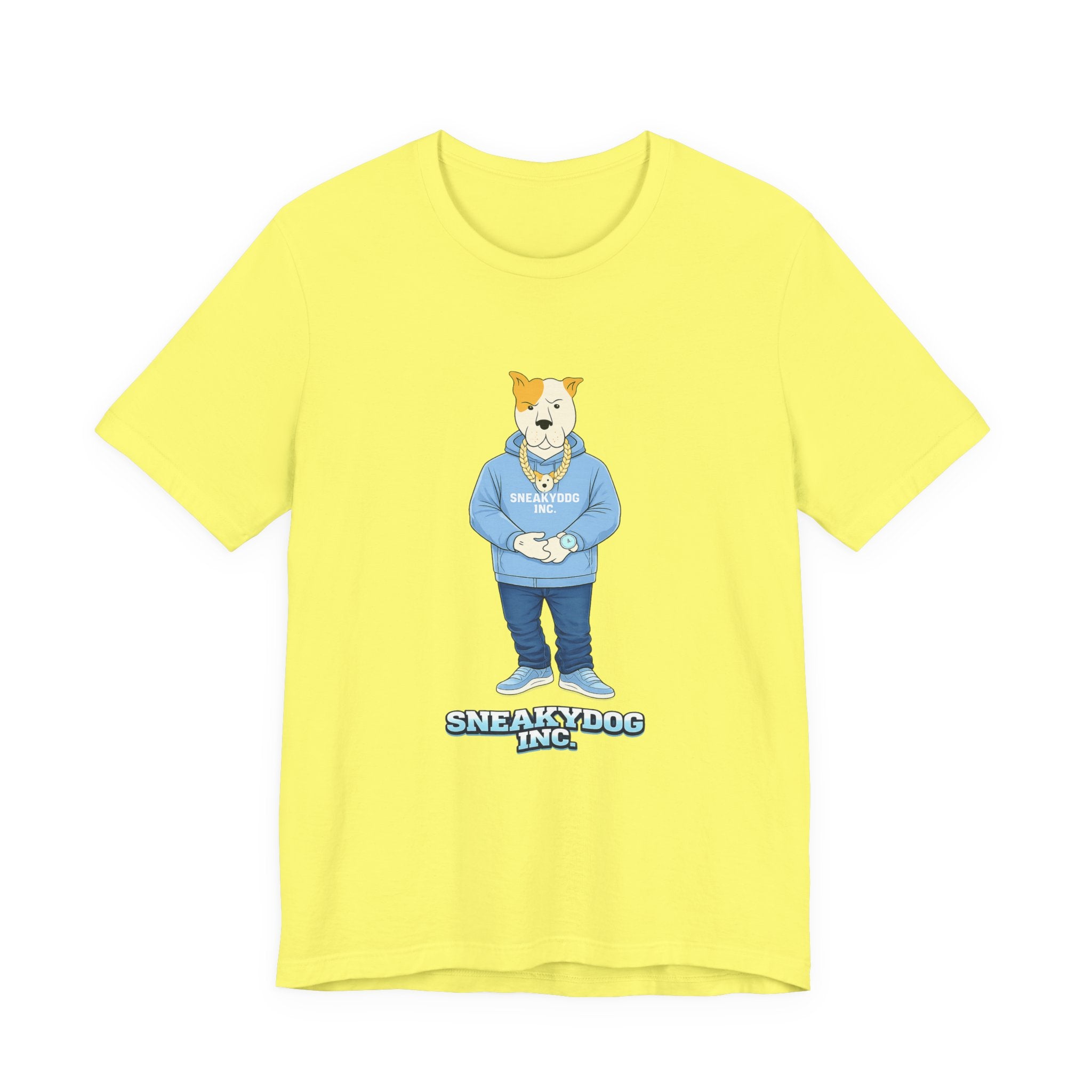 Sneakydog Inc. Carolina Blue Hoodie Graphic Tee — Vintage Short Sleeve T-Shirt