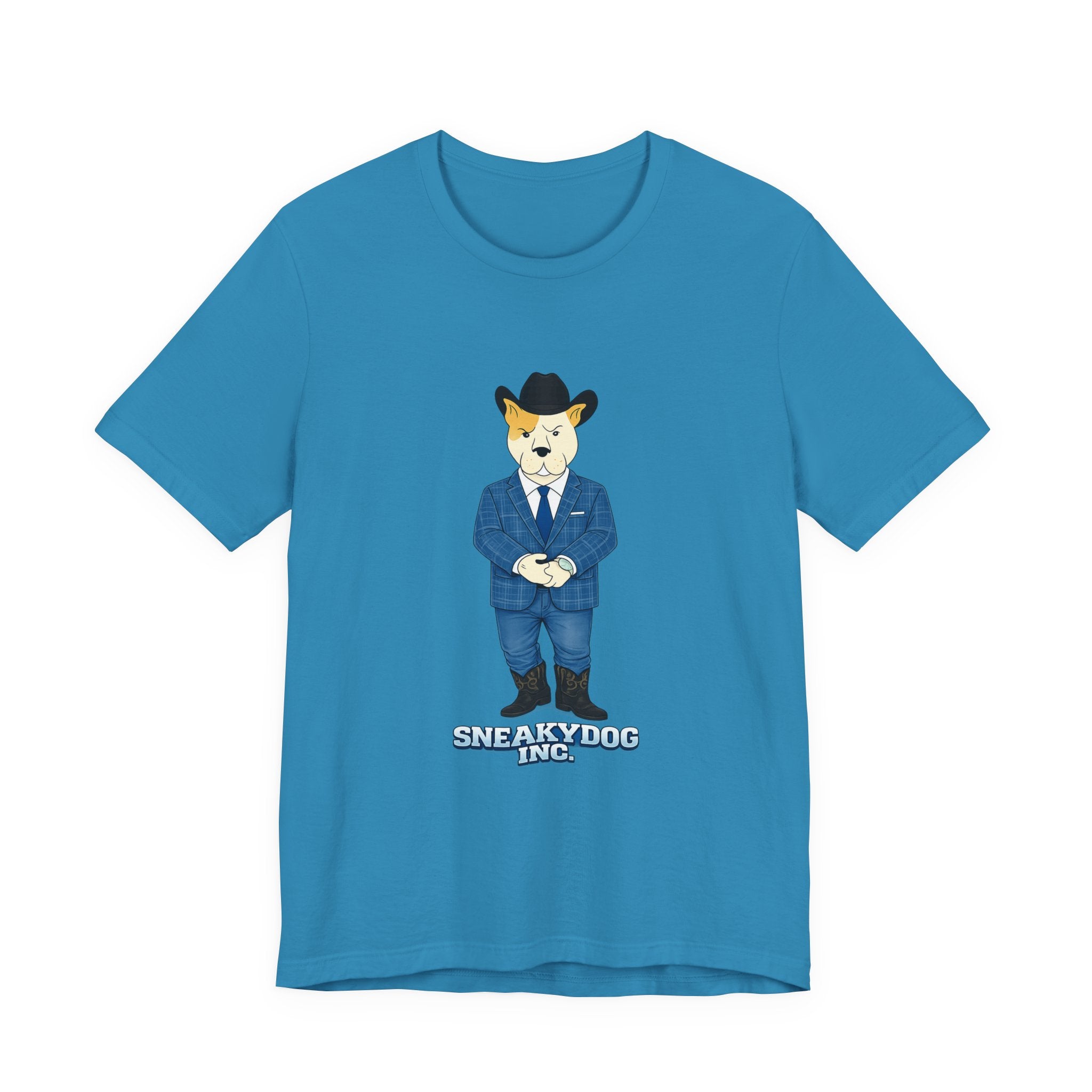 Sneakydog Inc. Cowboy Suit Graphic — Vintage Short Sleeve T-Shirt