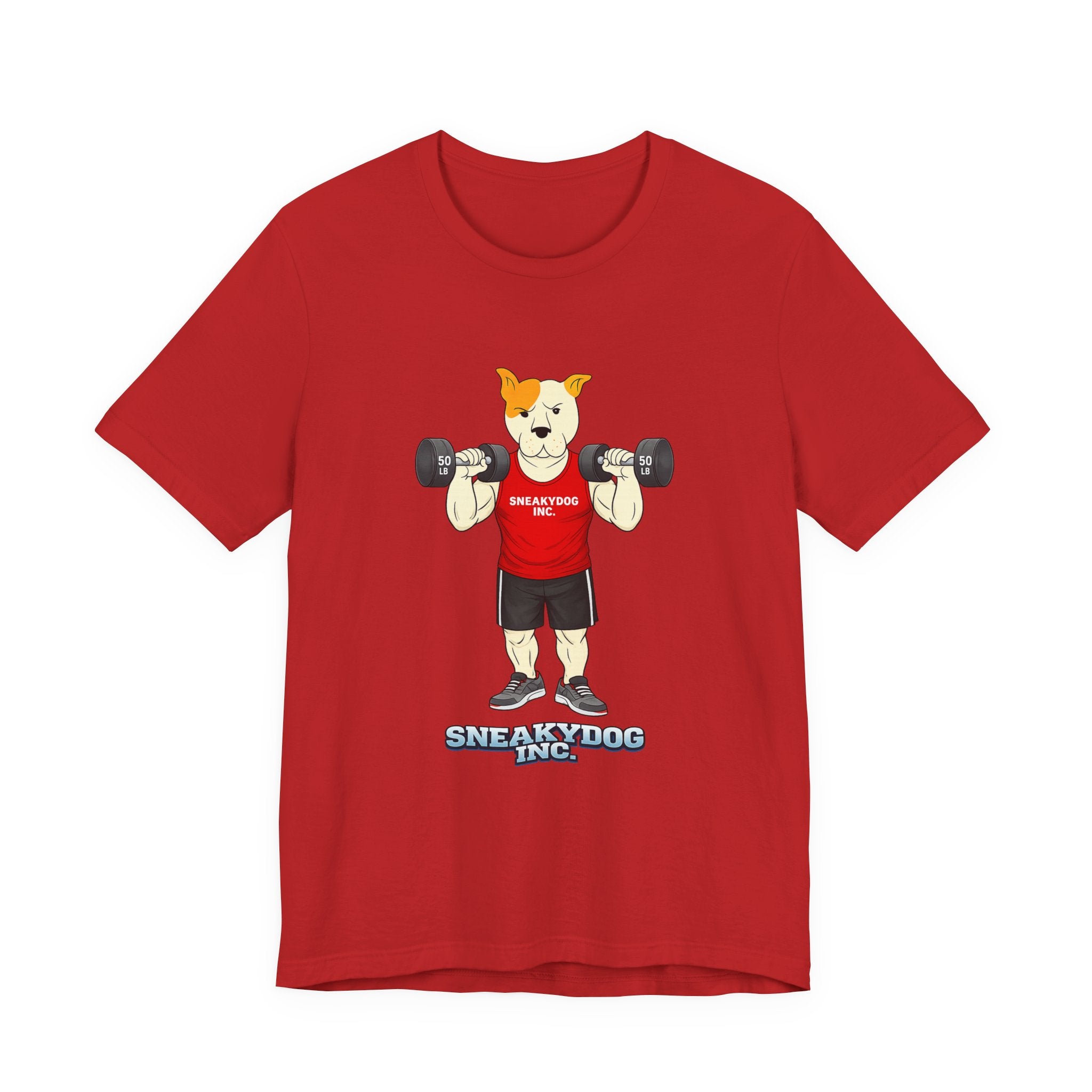 Sneakydog Inc. Workout Red Graphic — Vintage Short Sleeve T-Shirt