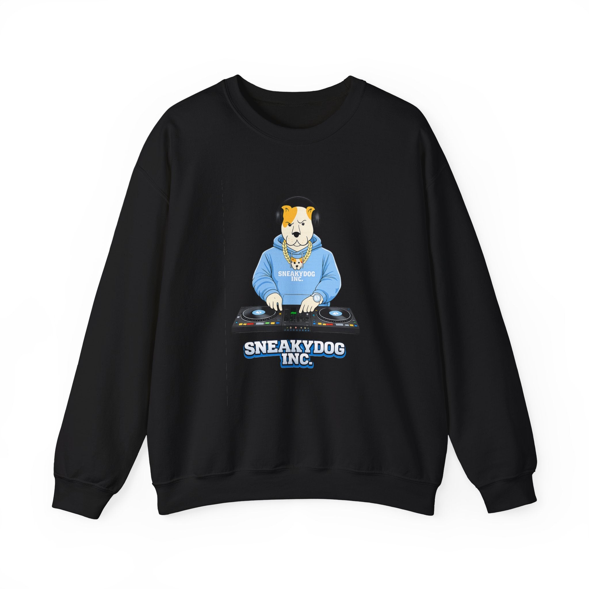 Sneakydog Inc. DJ Graphic Crewneck Sweatshirt – Vintage Graphic