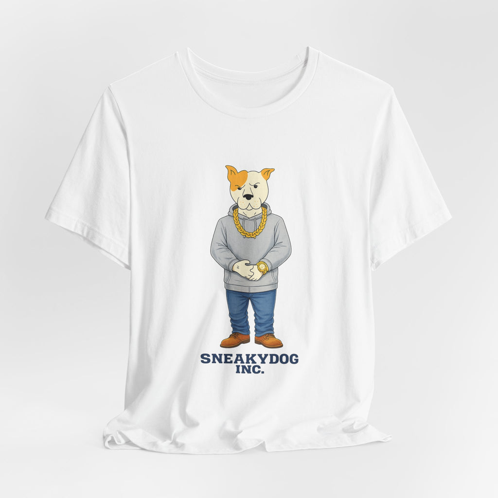Sneakydog Inc. Grey Hoodie — Vintage Short Sleeve T-Shirt