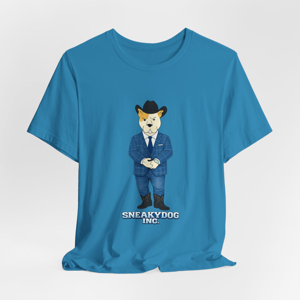 Sneakydog Inc. Cowboy Suit Graphic — Vintage Short Sleeve T-Shirt