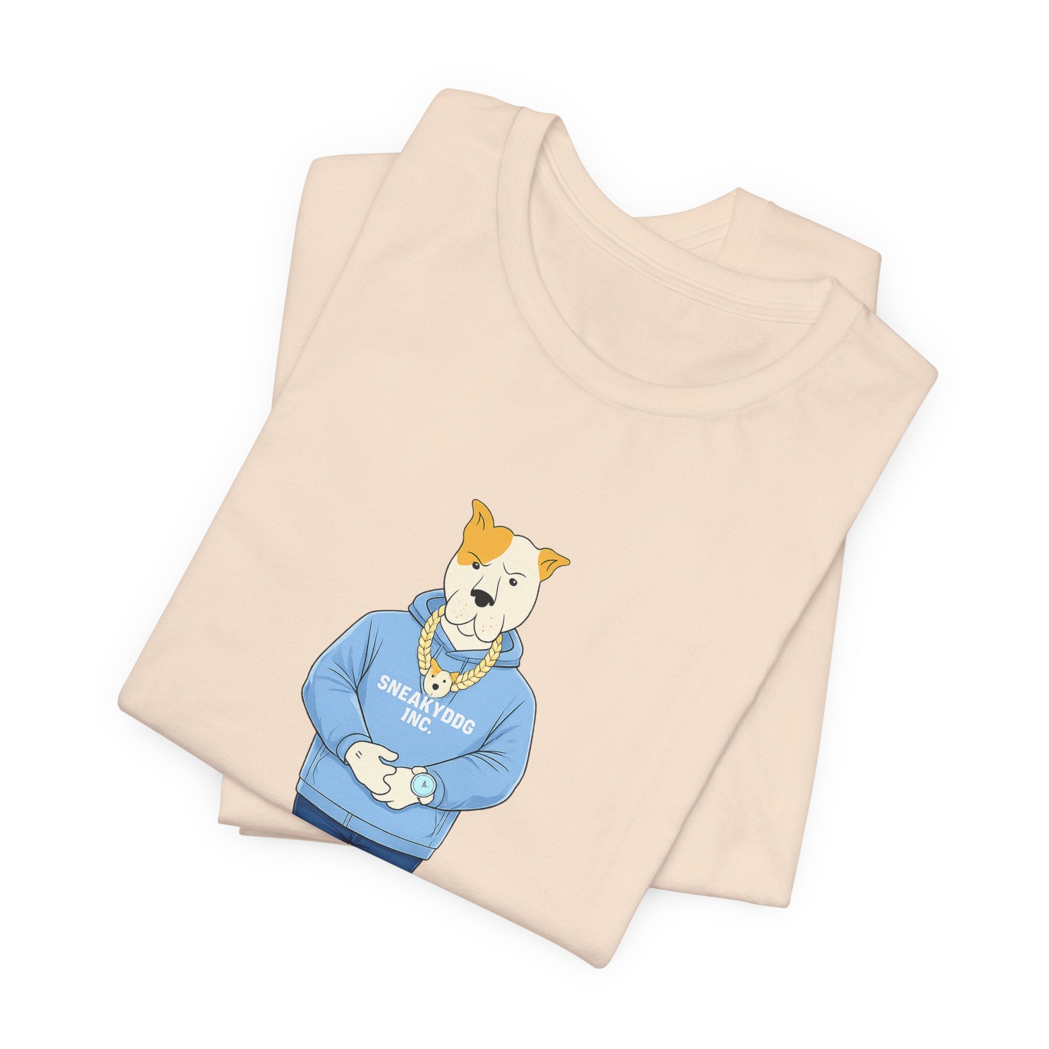 Sneakydog Inc. Carolina Blue Hoodie Graphic Tee — Vintage Short Sleeve T-Shirt