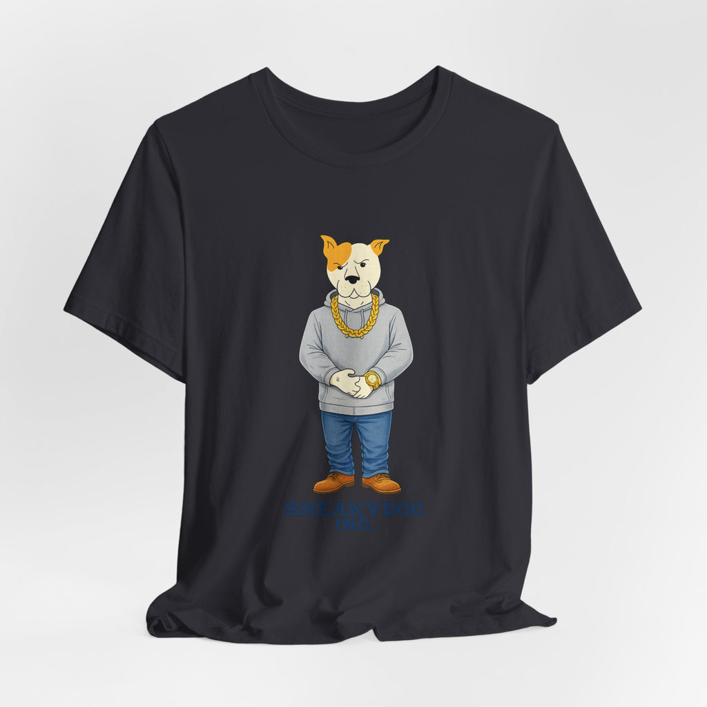 Sneakydog Inc. Grey Hoodie — Vintage Short Sleeve T-Shirt