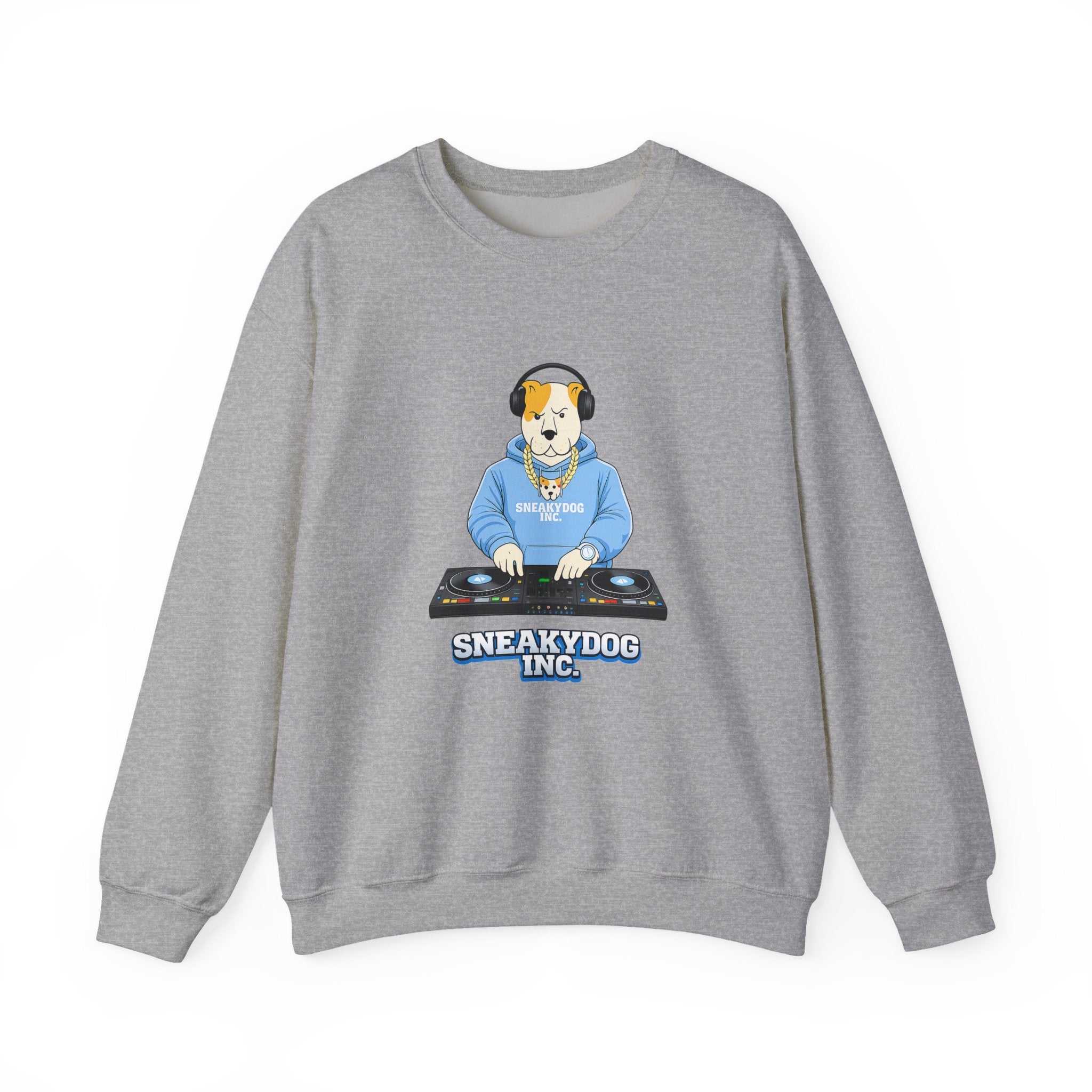 Sneakydog Inc. DJ Graphic Crewneck Sweatshirt – Vintage Graphic