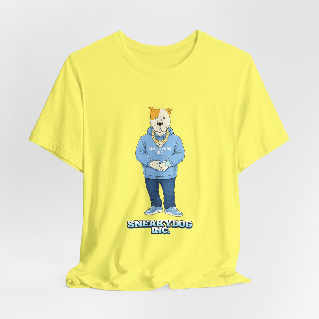Sneakydog Inc. Carolina Blue Hoodie Graphic Tee — Vintage Short Sleeve T-Shirt