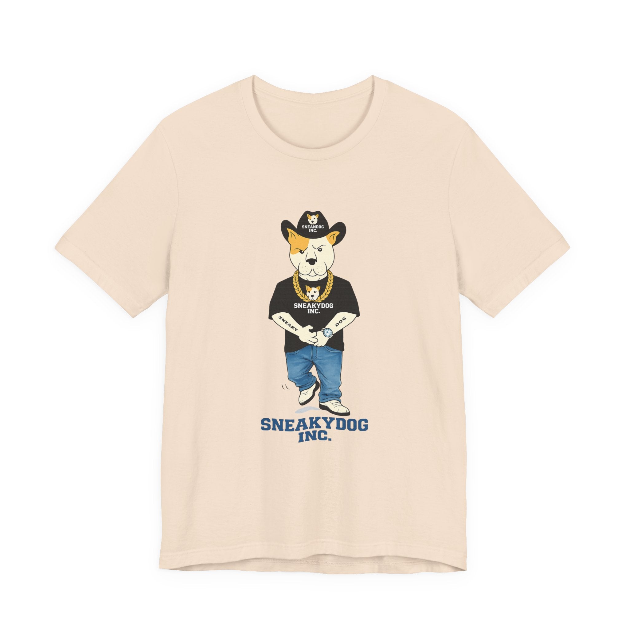 Sneakydog Inc. Cowboy Black Graphic — Vintage Short Sleeve T-Shirt