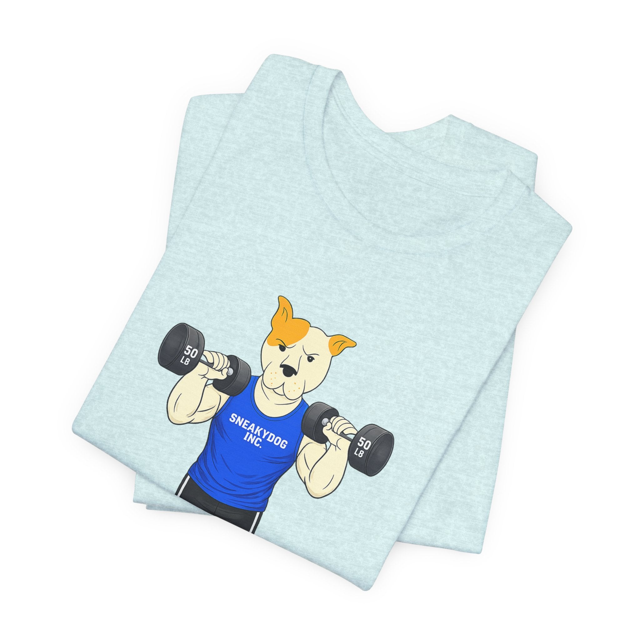 Sneakydog Inc. Workout Blue Graphic — Vintage Short Sleeve T-Shirt