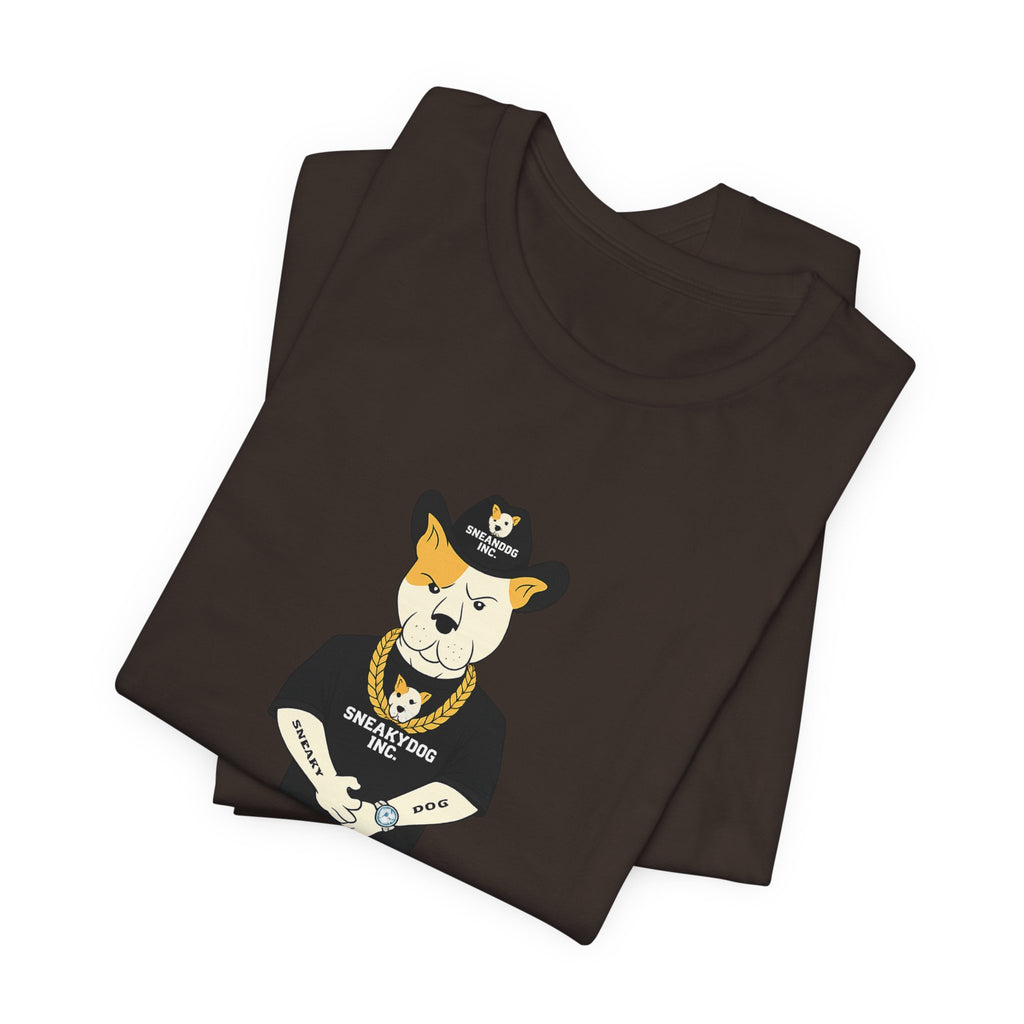 Sneakydog Inc. Cowboy Black Graphic — Vintage Short Sleeve T-Shirt