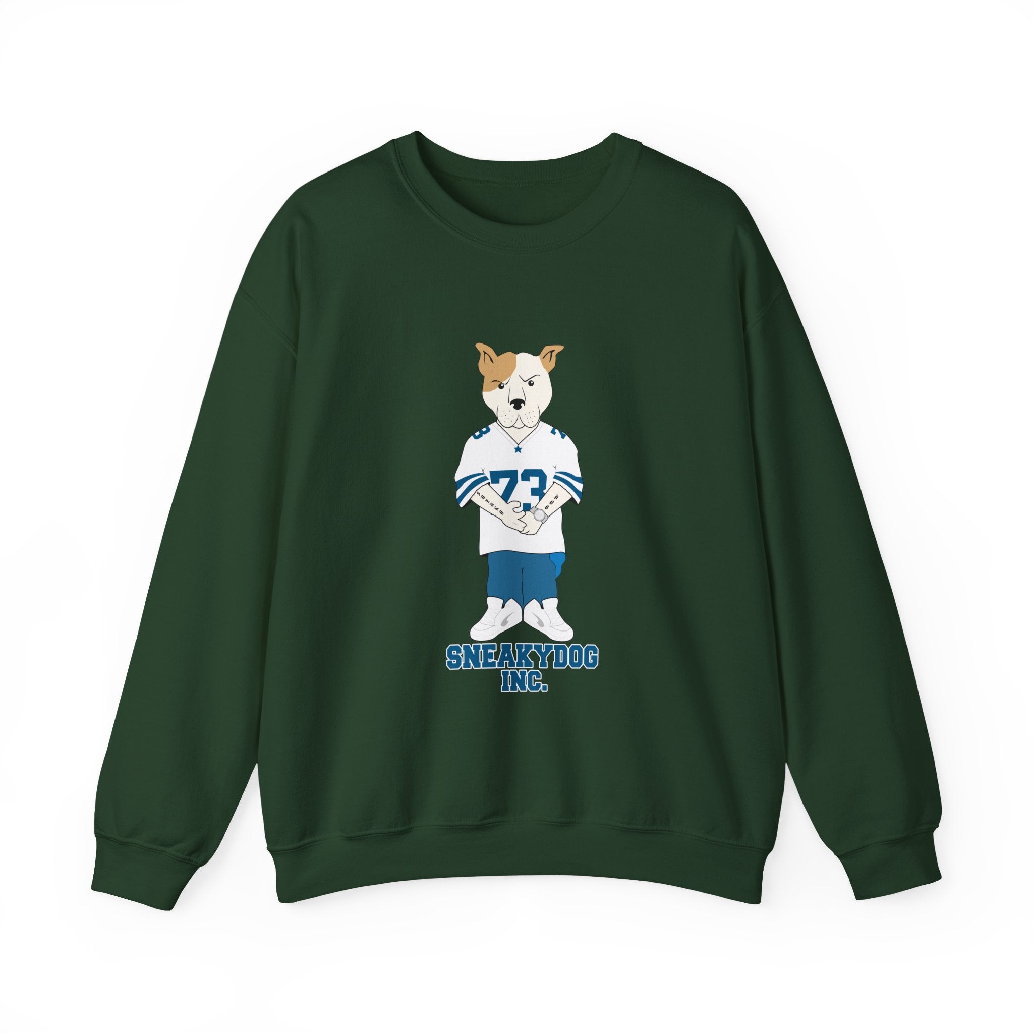 Sneakydog Inc. Football Jersey Crewneck Sweatshirt – Vintage Graphic